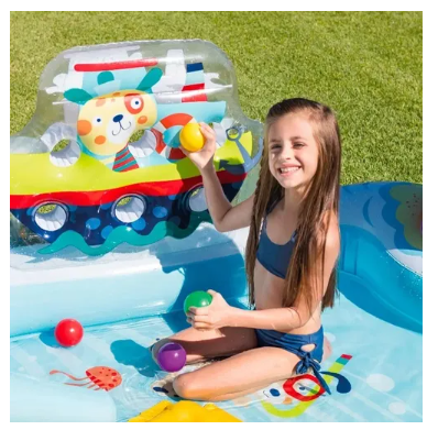 Centro Actividades Piscina Inflable Agua Pesca Faro Intex-4