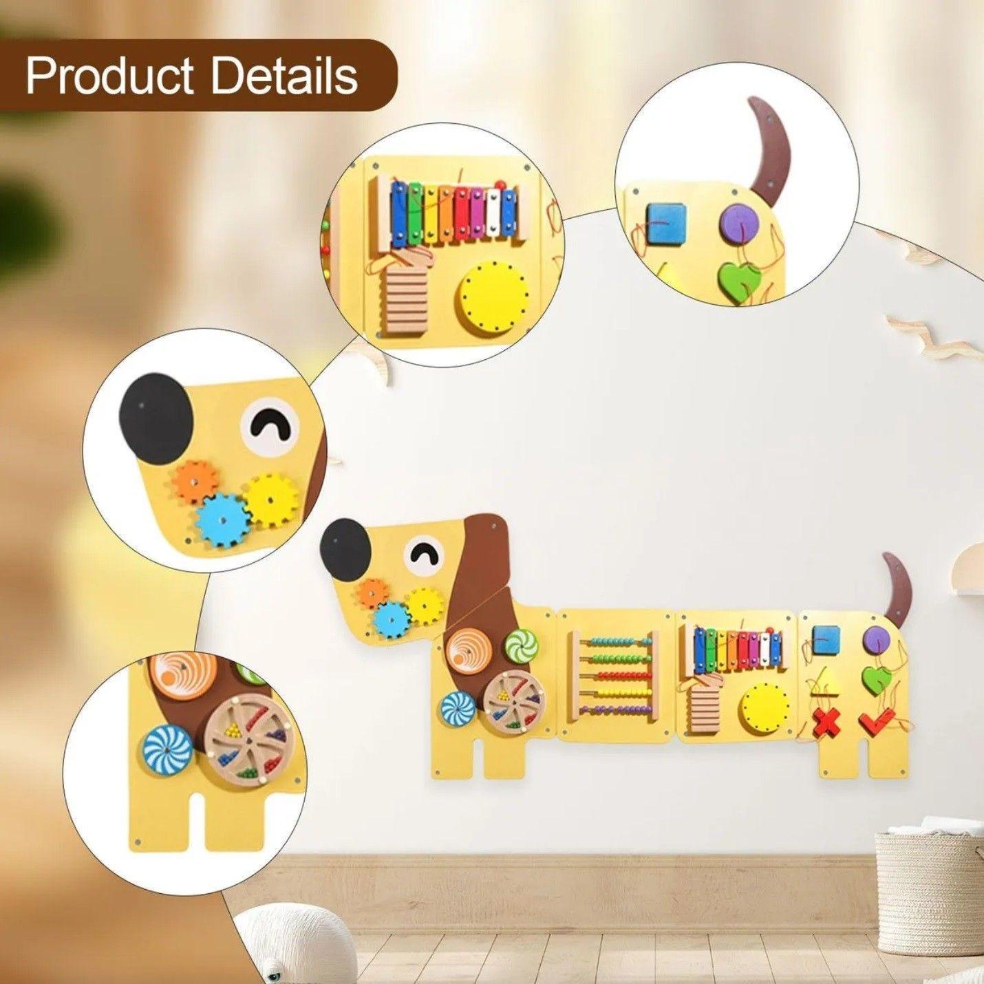 Juego Pared Madera Diseño Perro-3