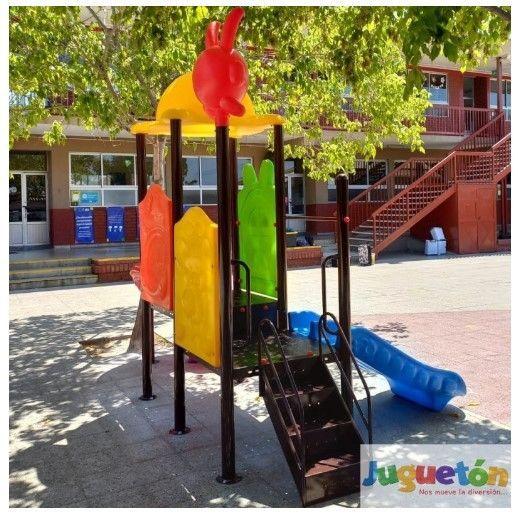 Estación de Juegos Sol Dos Toboganes Curvo y Doble-2