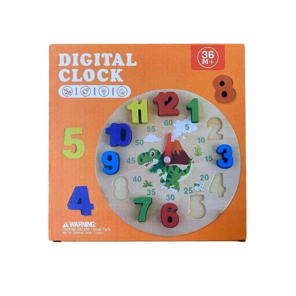 Juego Madera Reloj Encaje Montessori Jirafa-2