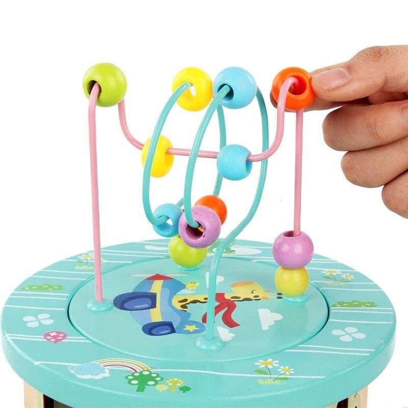 Juego Didáctico Madera Cilindro Centro de Actividades Zk-140-3