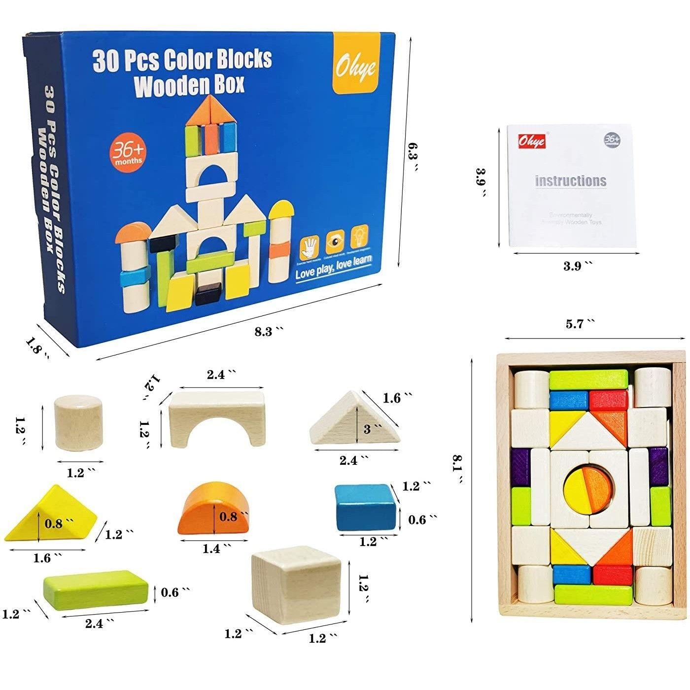 Set Bloques Madera 30 Piezas-4