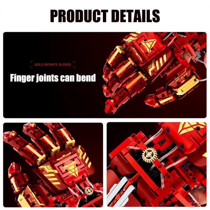 Guante Mano Robótica Hidráulica Bloques Construcción Ironman-4