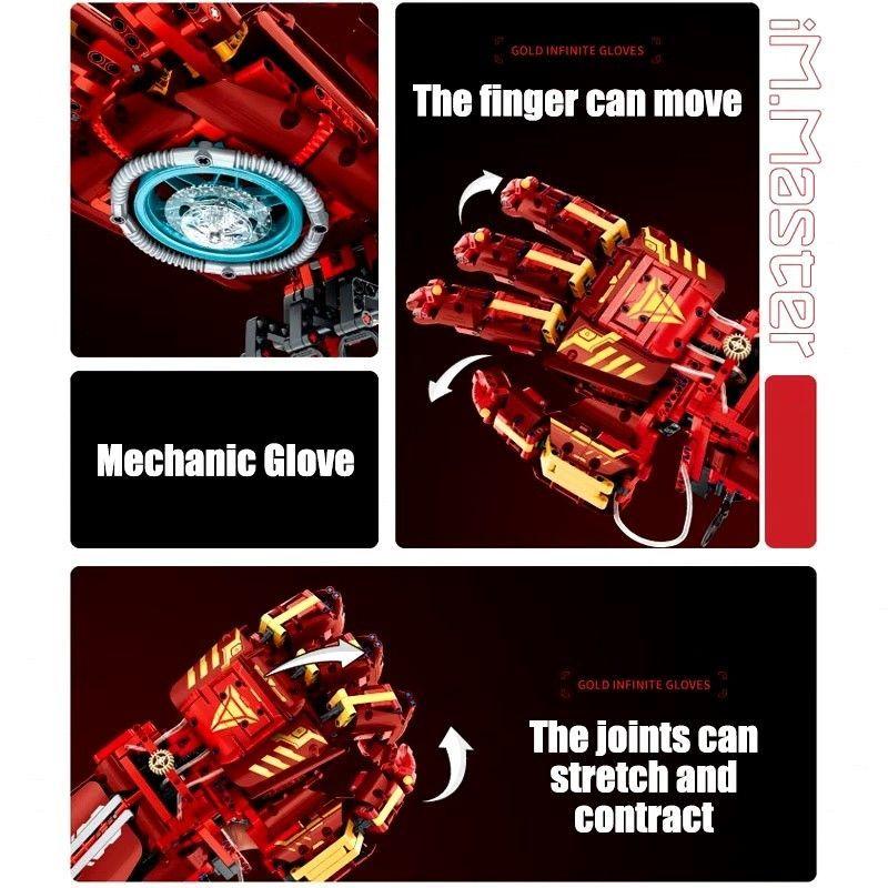 Guante Mano Robótica Hidráulica Bloques Construcción Ironman-6