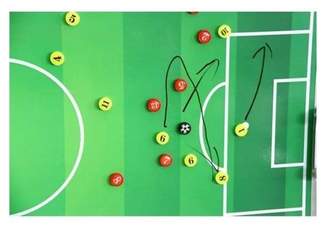 Pizarra Táctica Magnética Fútbol Con Atril Móvil-3