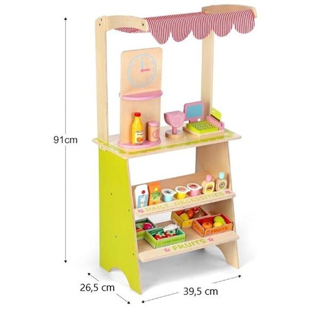 Juego Madera Puesto Mercado Frutas y Verduras-2