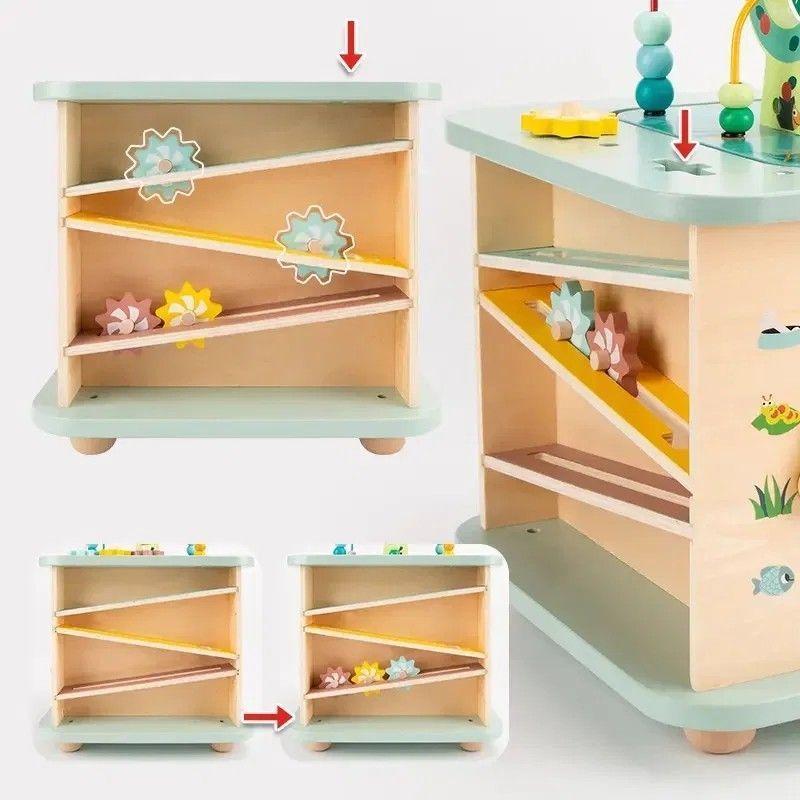 Juego Didactico Madera Cubo Centro de Actividades Multifuncional-2