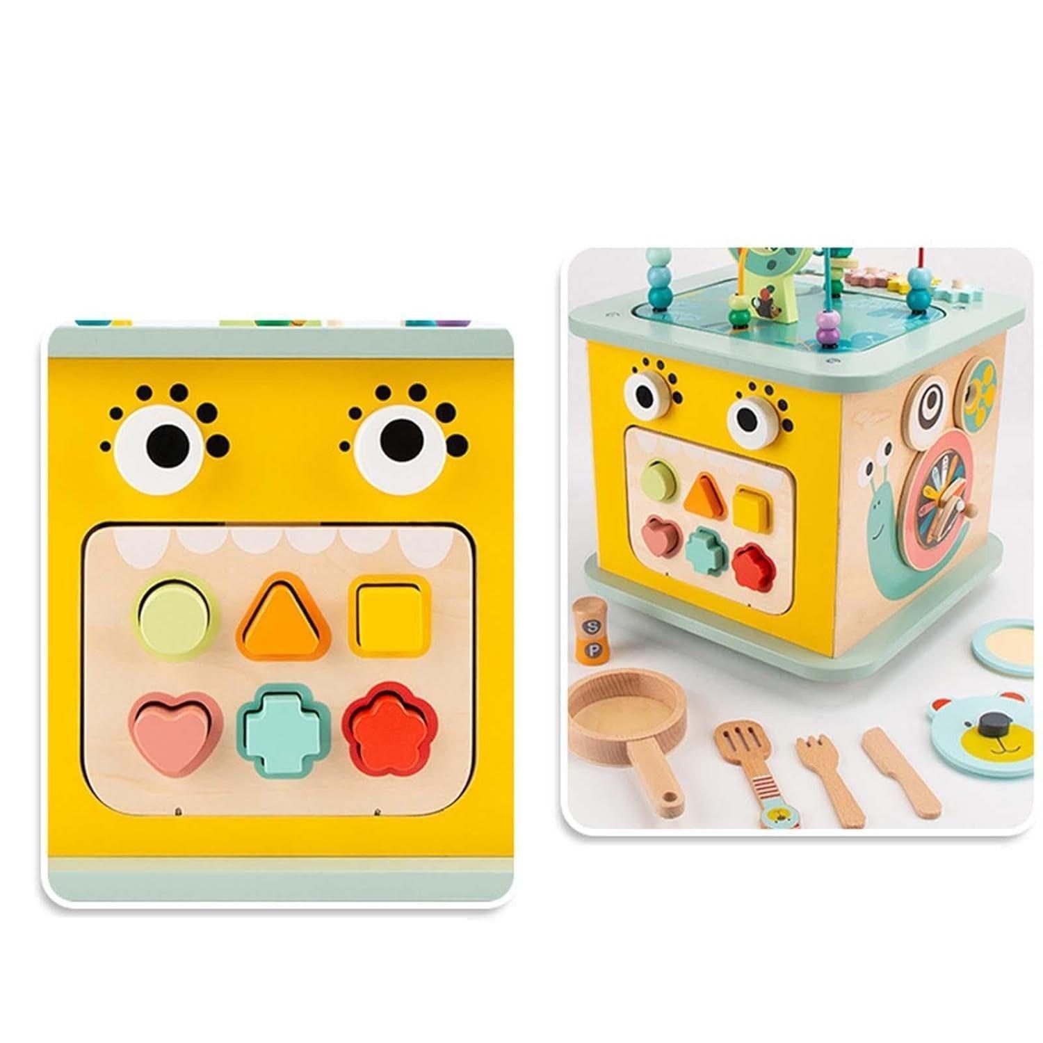 Juego Didactico Madera Cubo Centro de Actividades Multifuncional-5