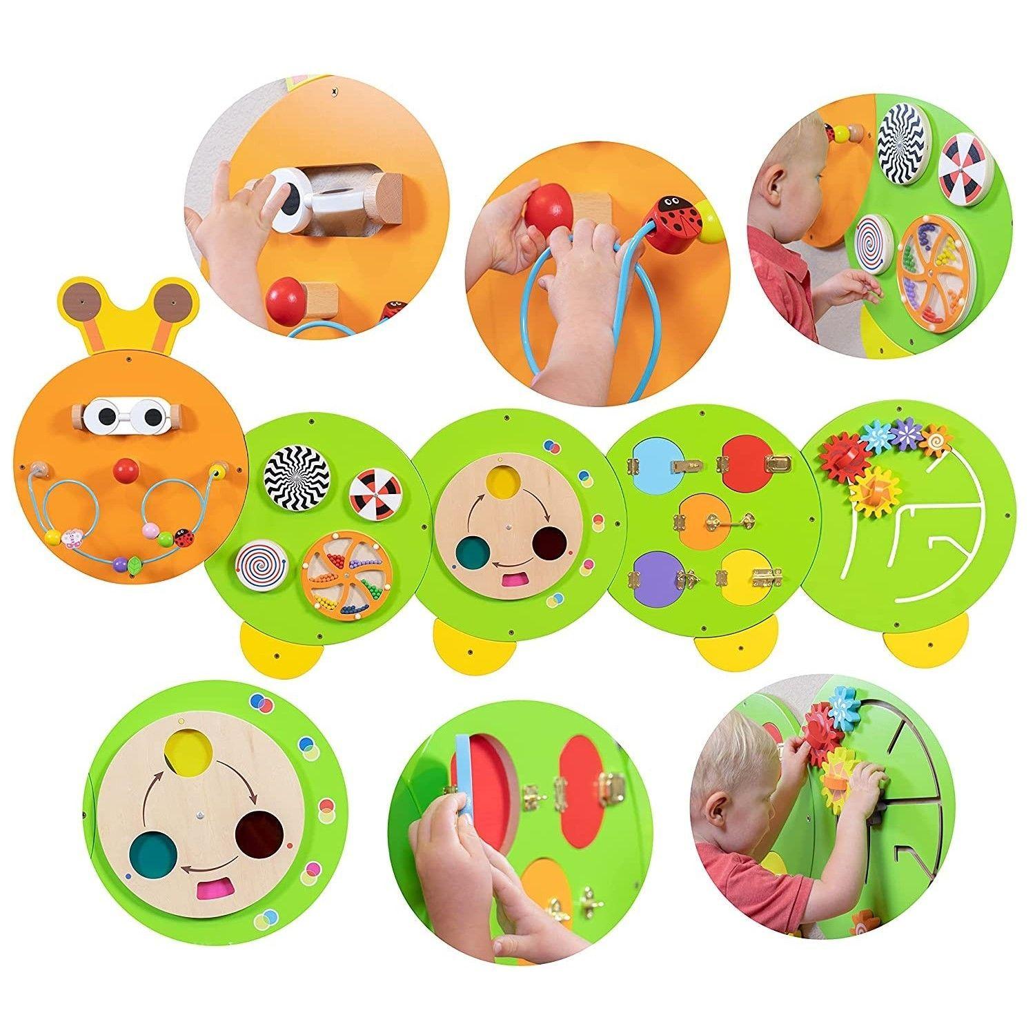 Juego Pared Madera Diseño Oruga-2