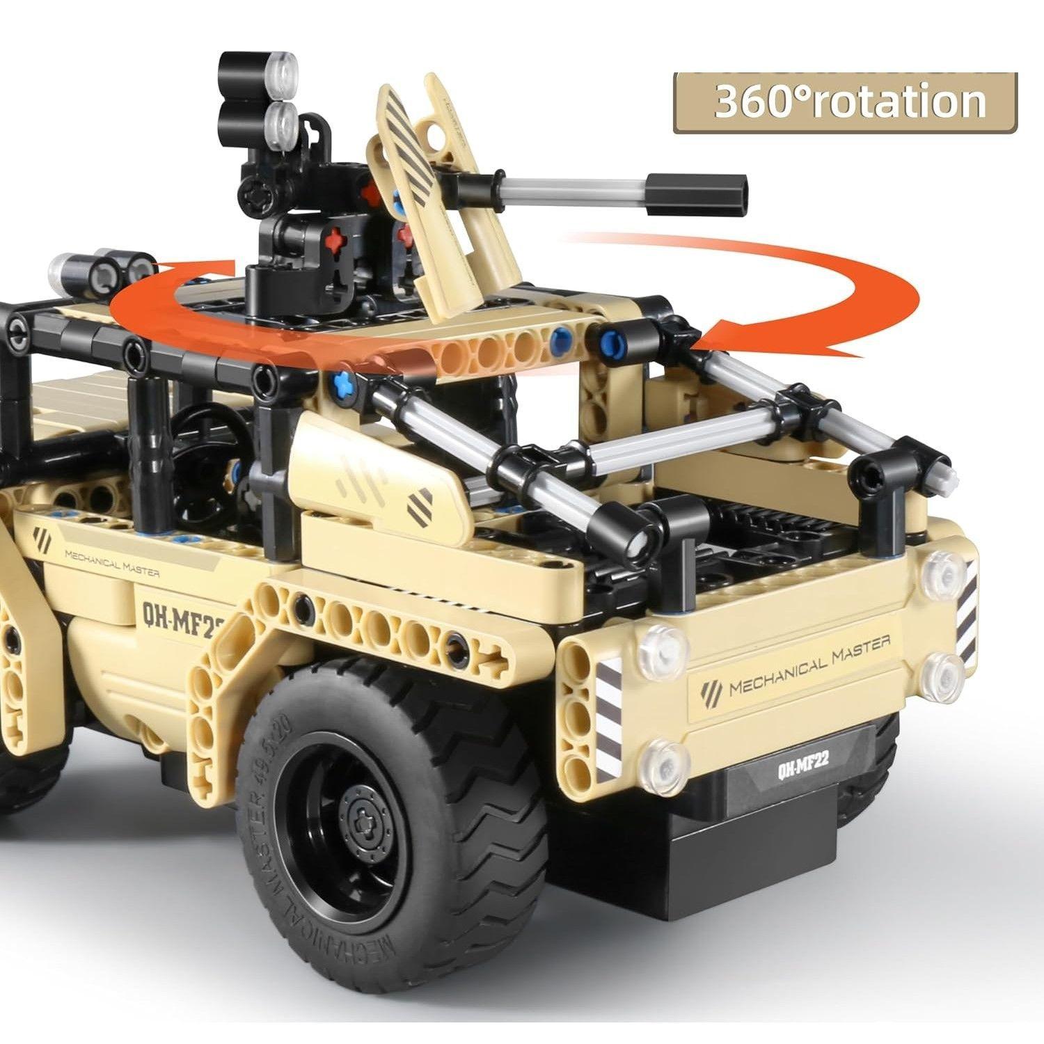Jeep Militar Bloques Construcción Technic Control Remoto-5