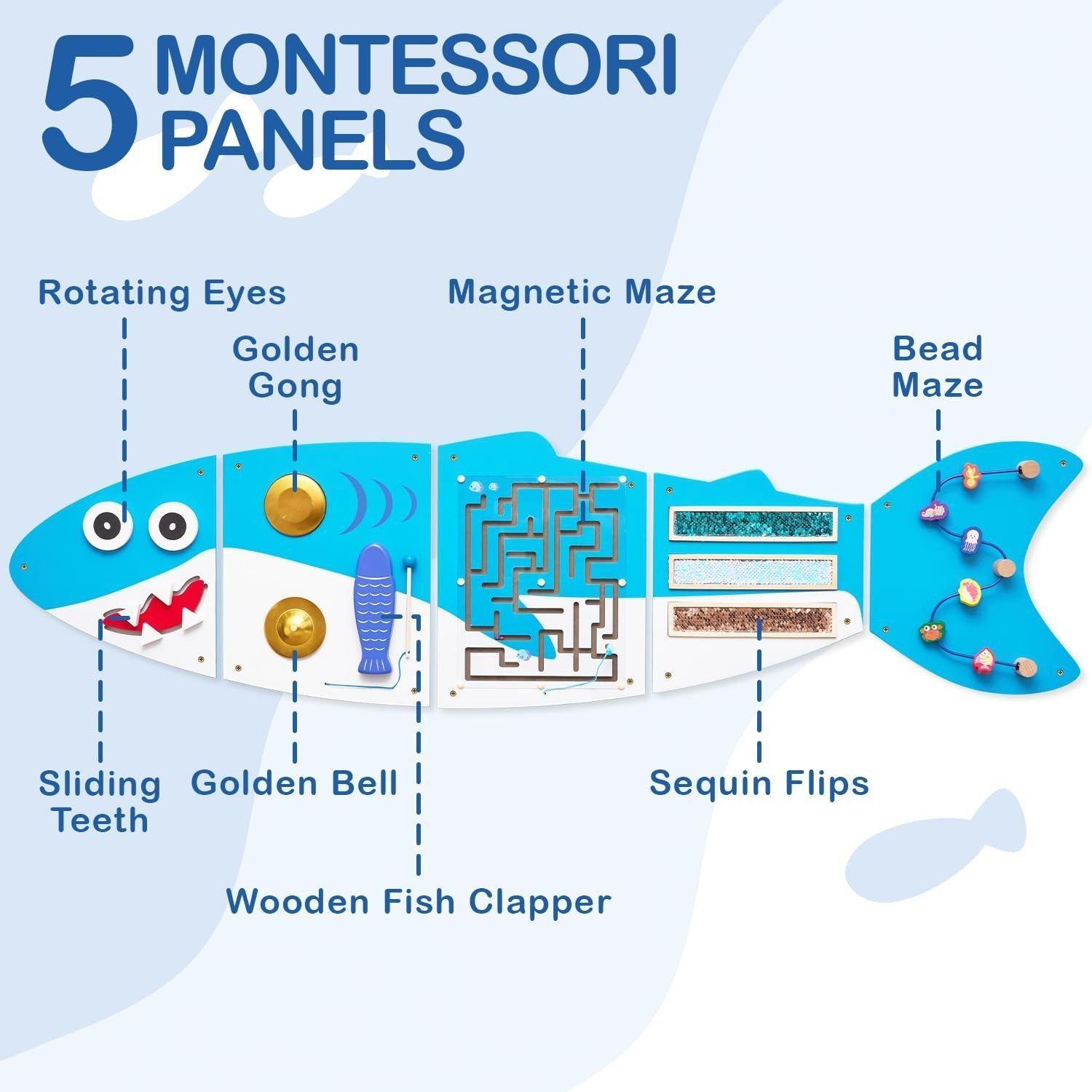 Juego Pared Madera Diseño Tiburon-2