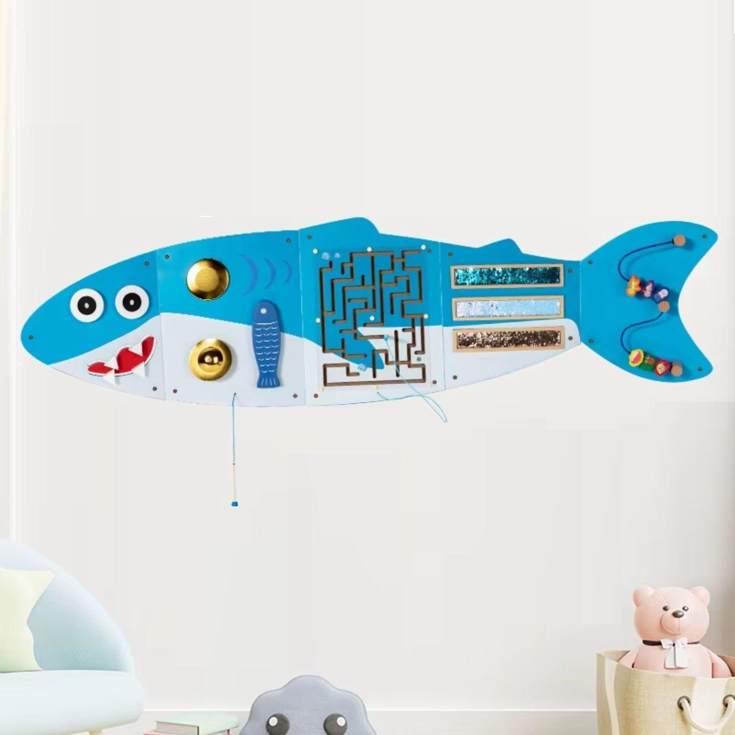 Juego Pared Madera Diseño Tiburon-3