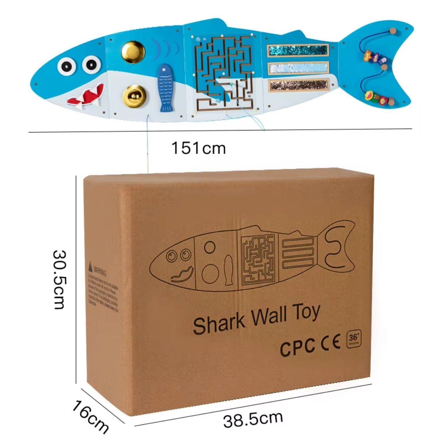 Juego Pared Madera Diseño Tiburon-4