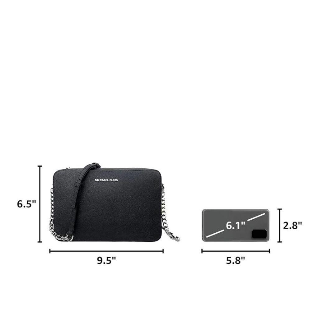 Crossbody Michael Kors Jet Set Large negro piel-1