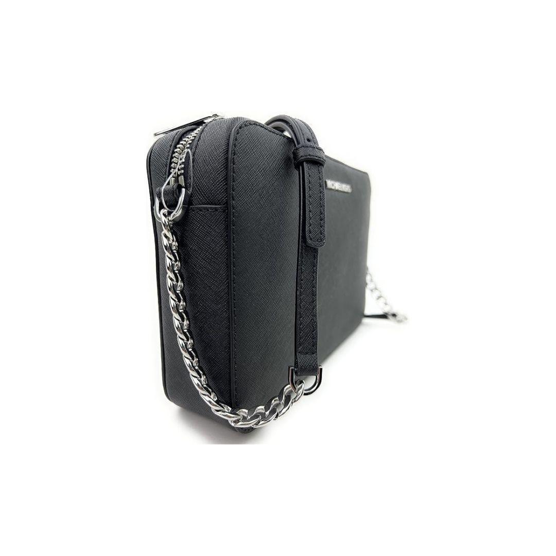 Crossbody Michael Kors Jet Set Large negro piel-3