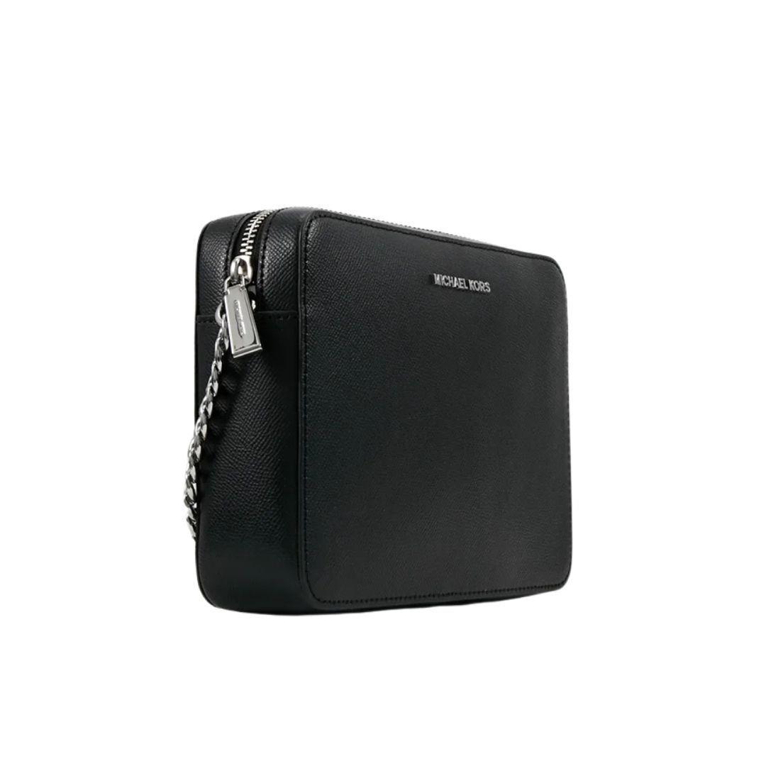 Crossbody Michael Kors Jet Set Large negro piel-4