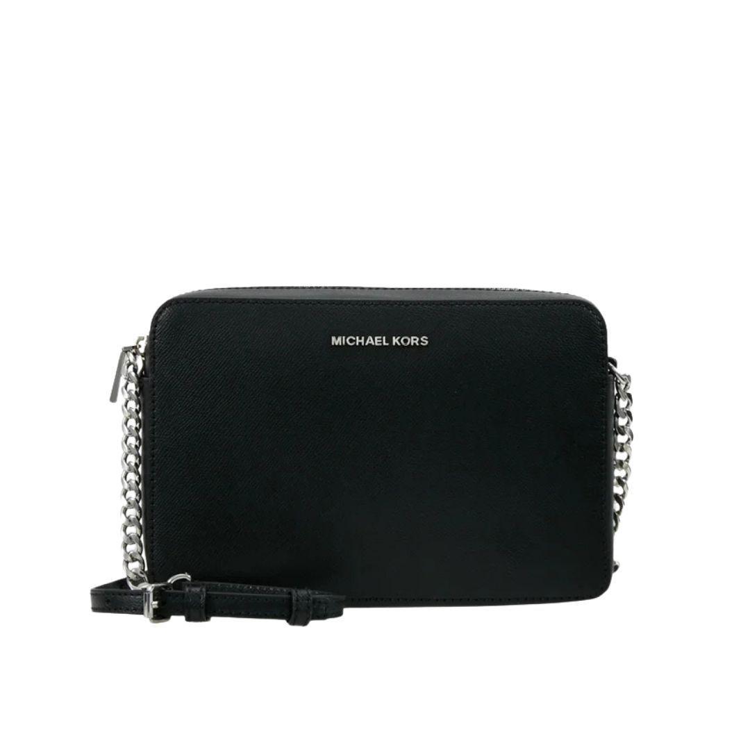 Crossbody Michael Kors Jet Set Large negro piel-5