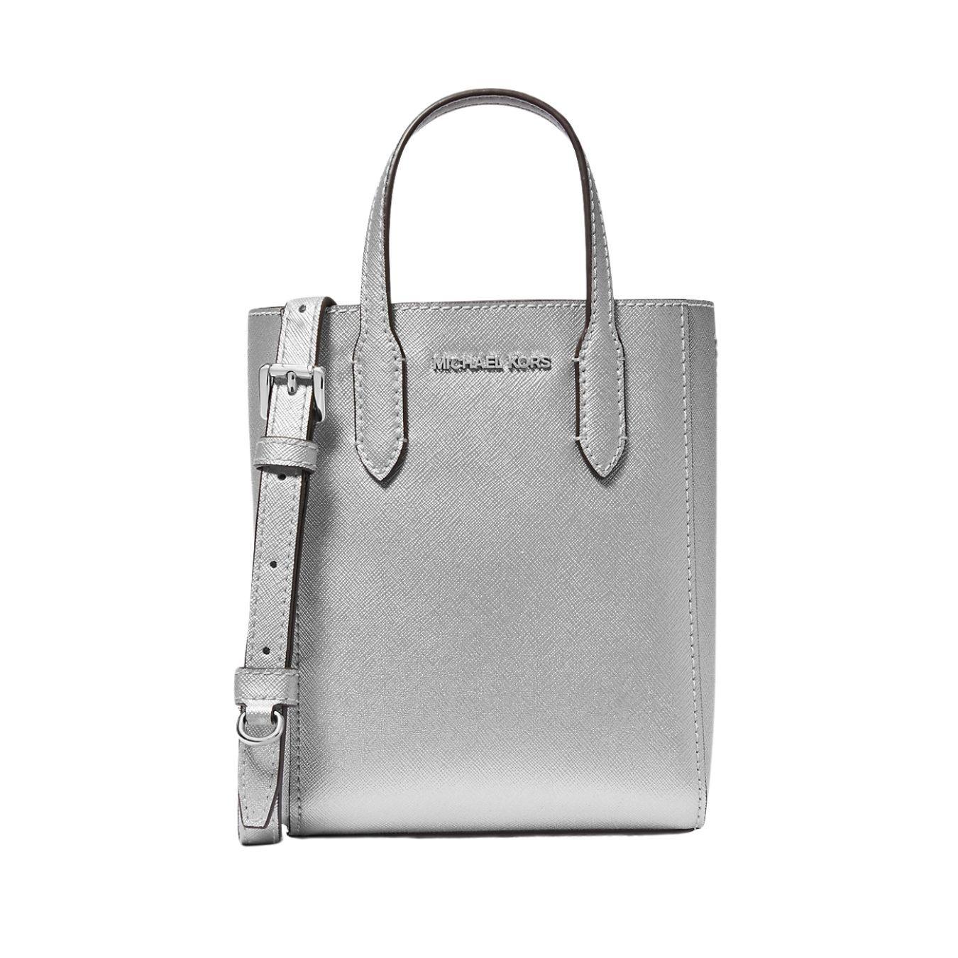 Crossbody Vincent Michael Kors silver con tarjetero-3