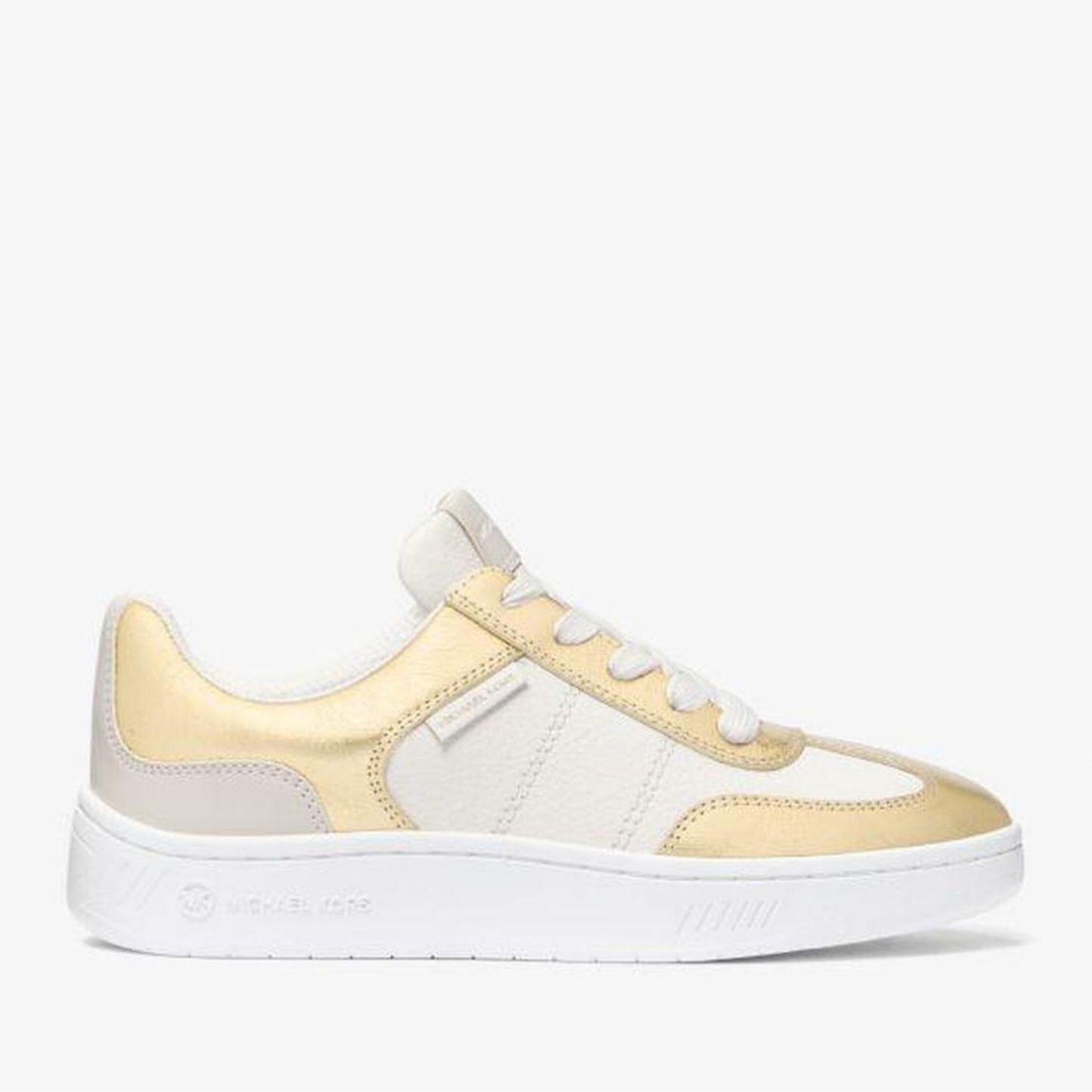 Zapatilla Michael Kors Kai metalic gold cuero-3