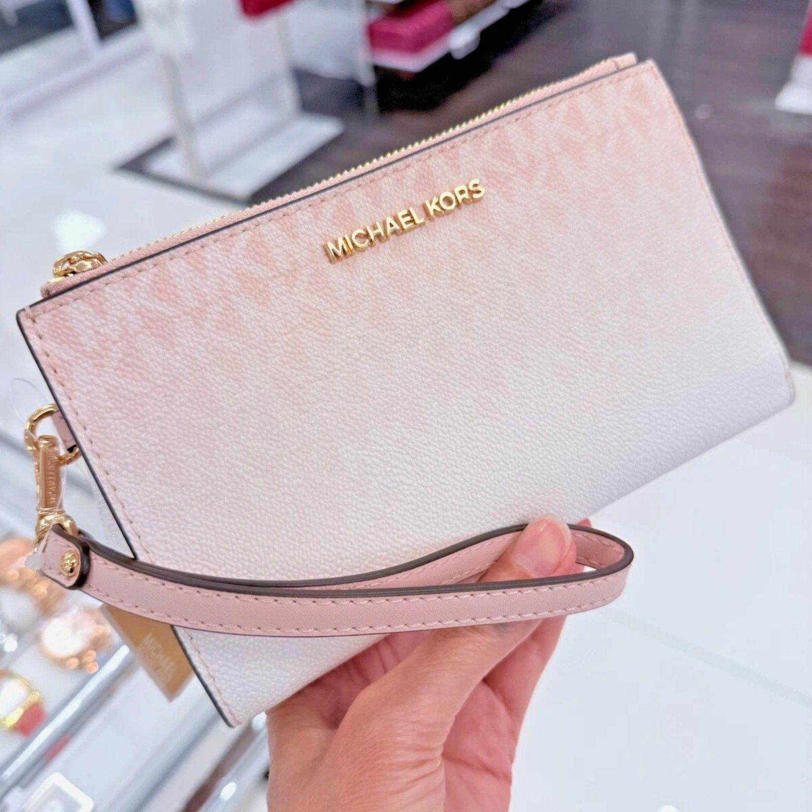 Cartera de mano Michael Kors Jet Set porta celular degradé monograma-0