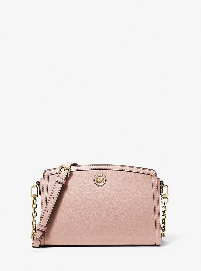 Crossbody Michael Kors modelo Chantal rosado claro-2