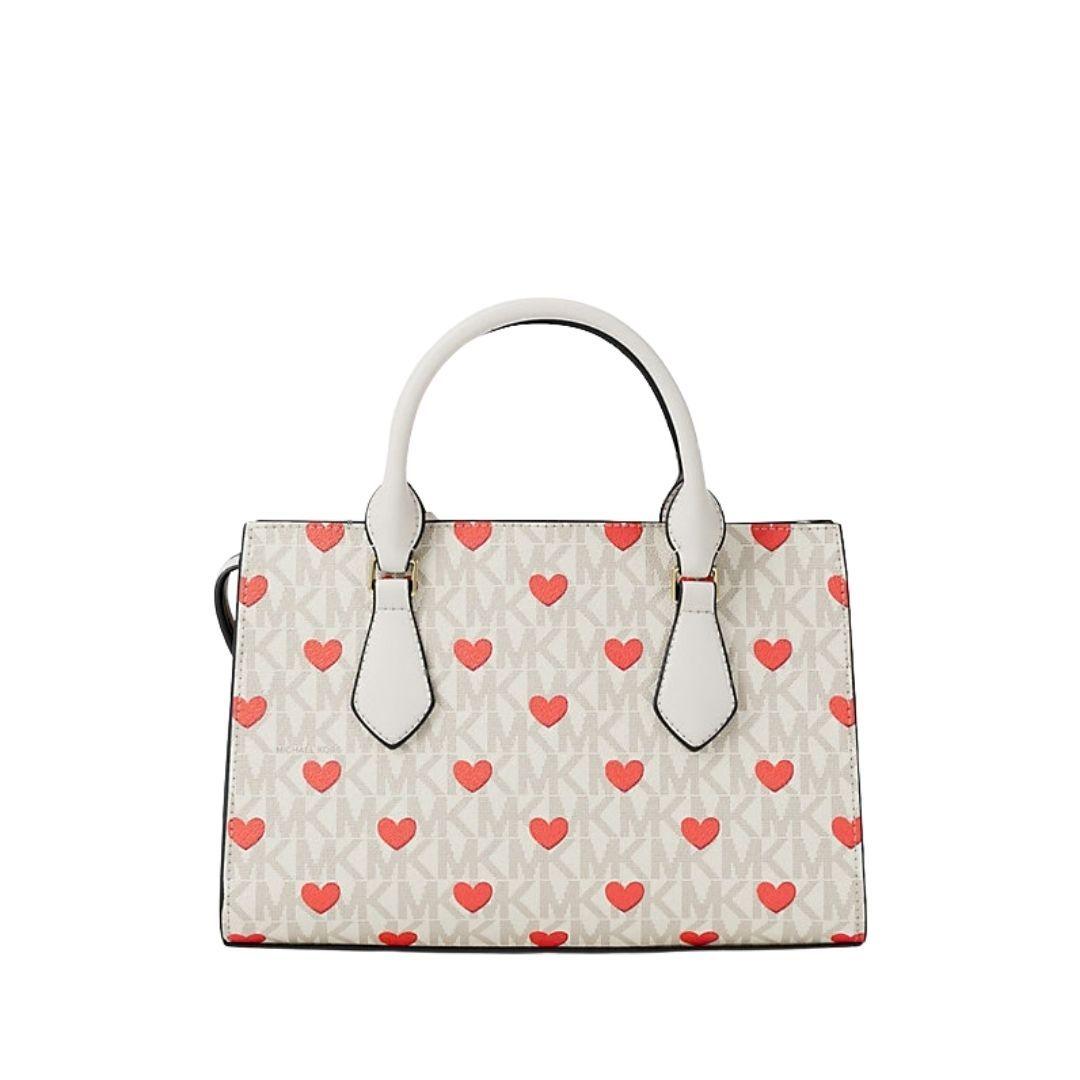 Cartera crossbody Michael Kors small Sheila corazones-4