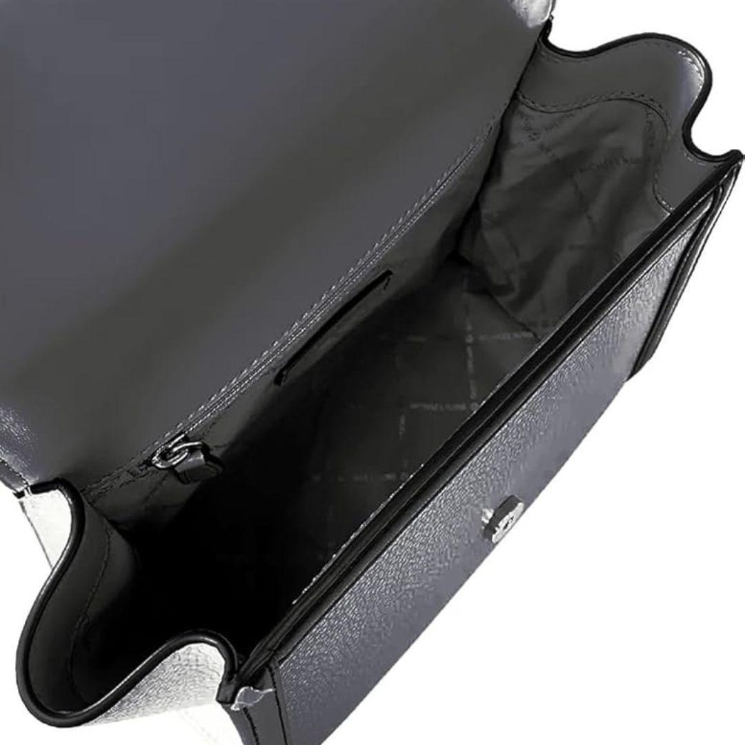 Cartera Michael Kors Whitney medium cuero Satchel negro-3