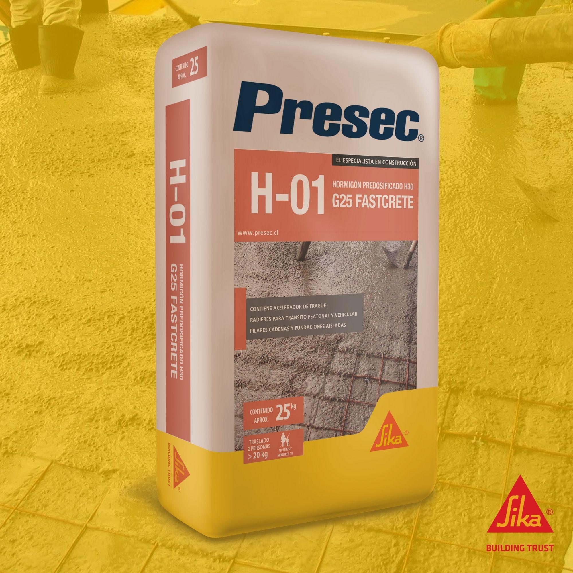 Presec H01 Fastcrete Hormigón Rápido 25kg-3