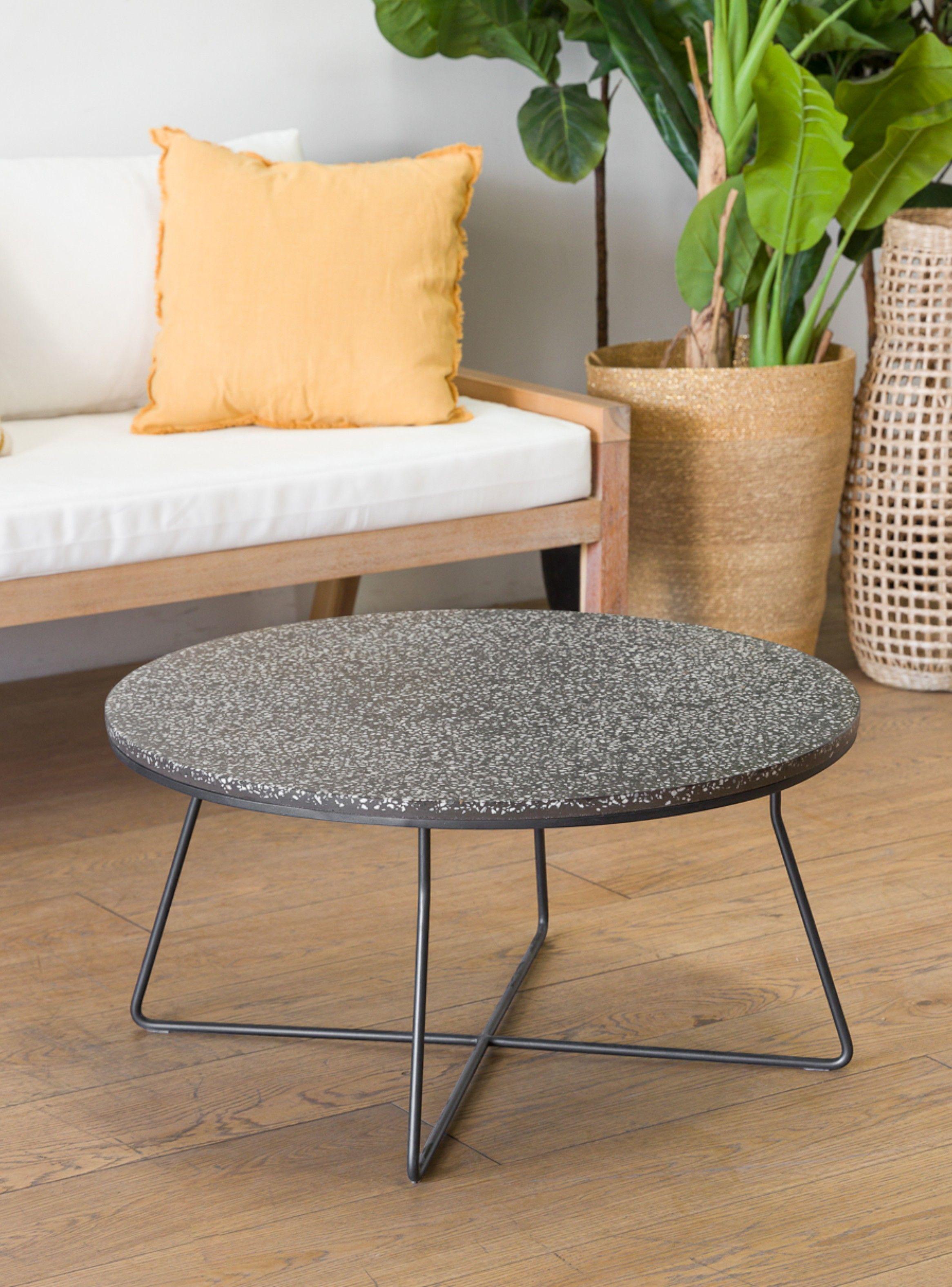 Mesa De Centro Terrazo Gris-1