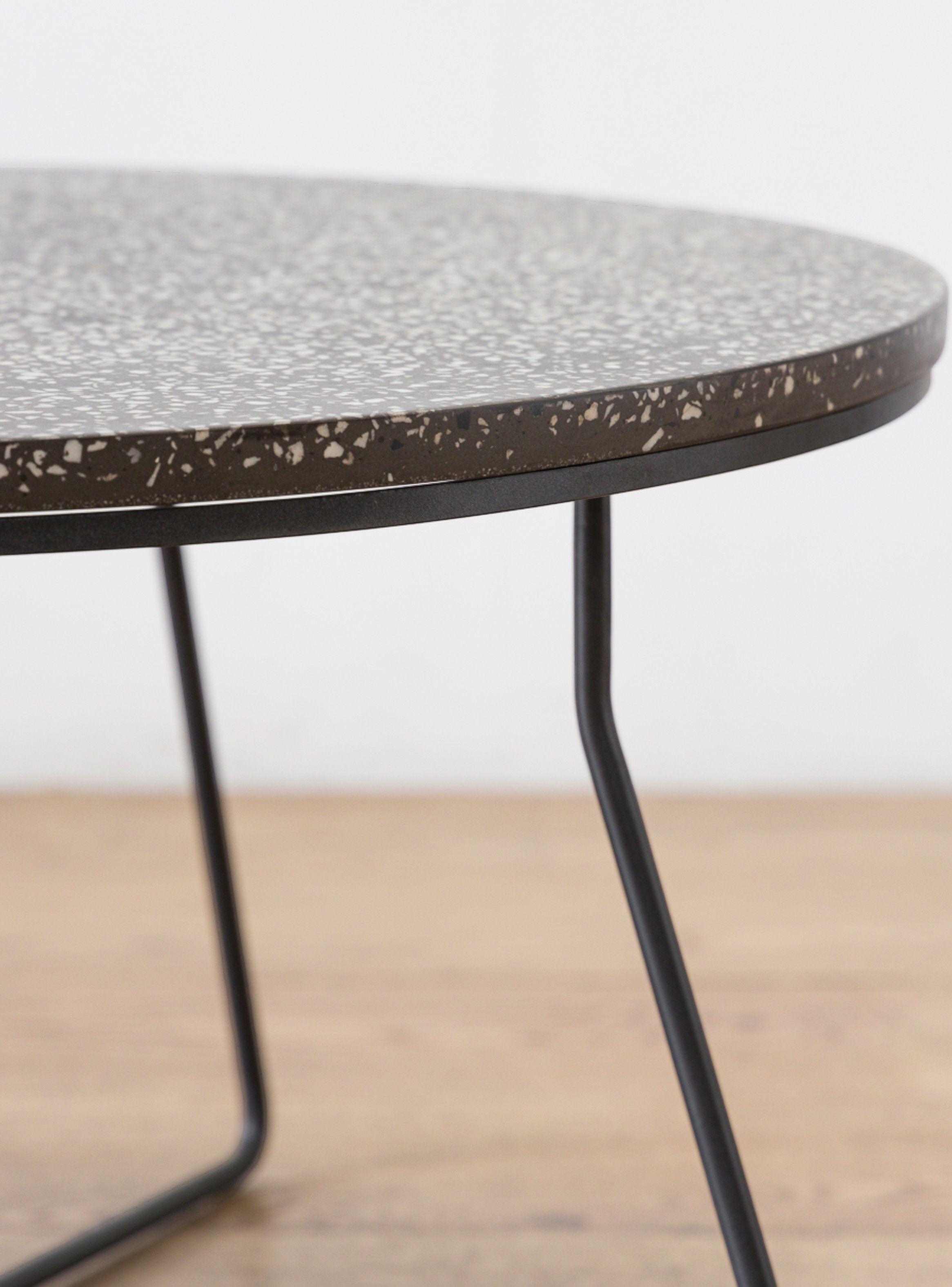 Mesa De Centro Terrazo Gris-2