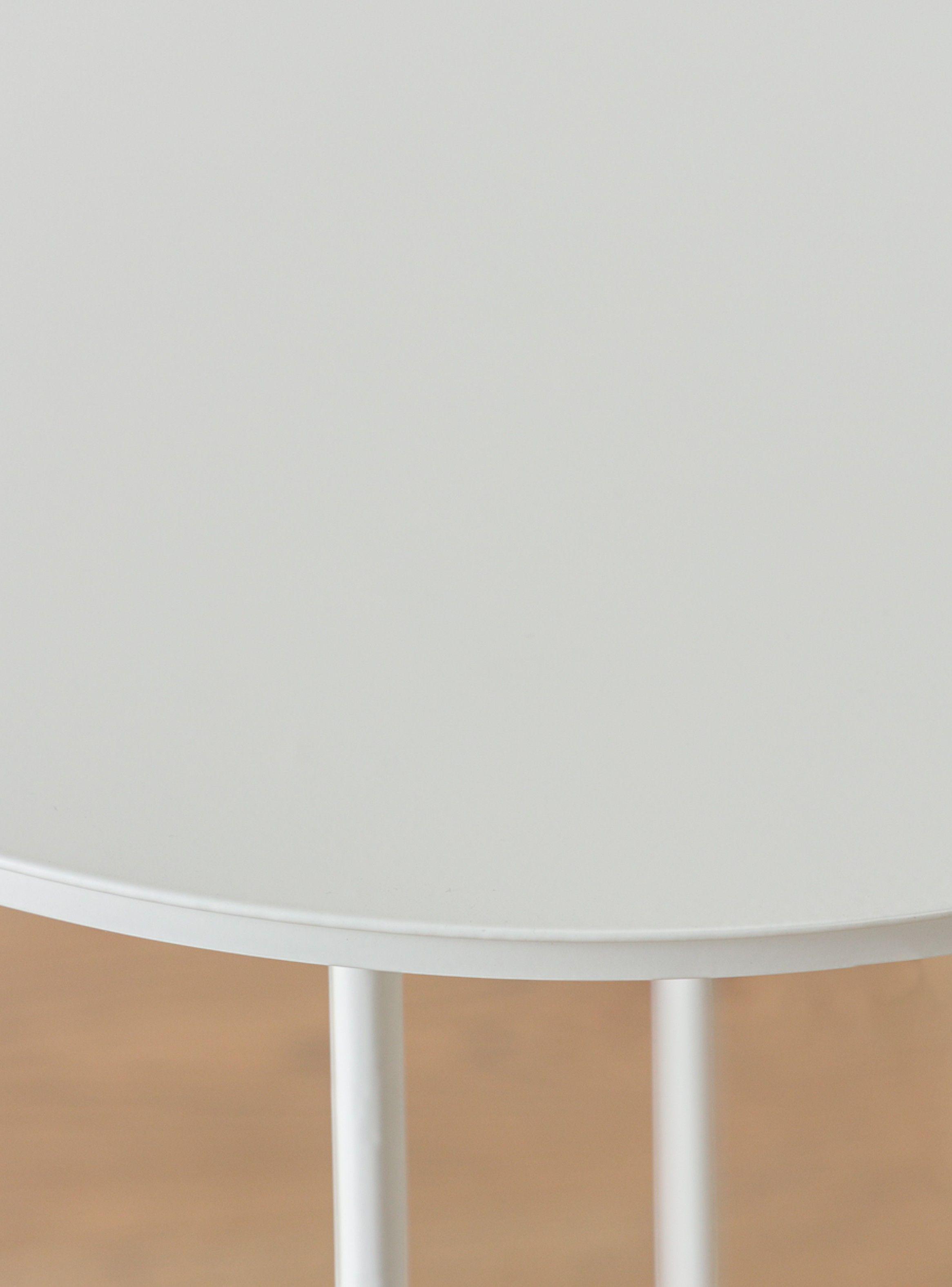 Mesa Lateral Marchena Circular Metal Blanca V-3
