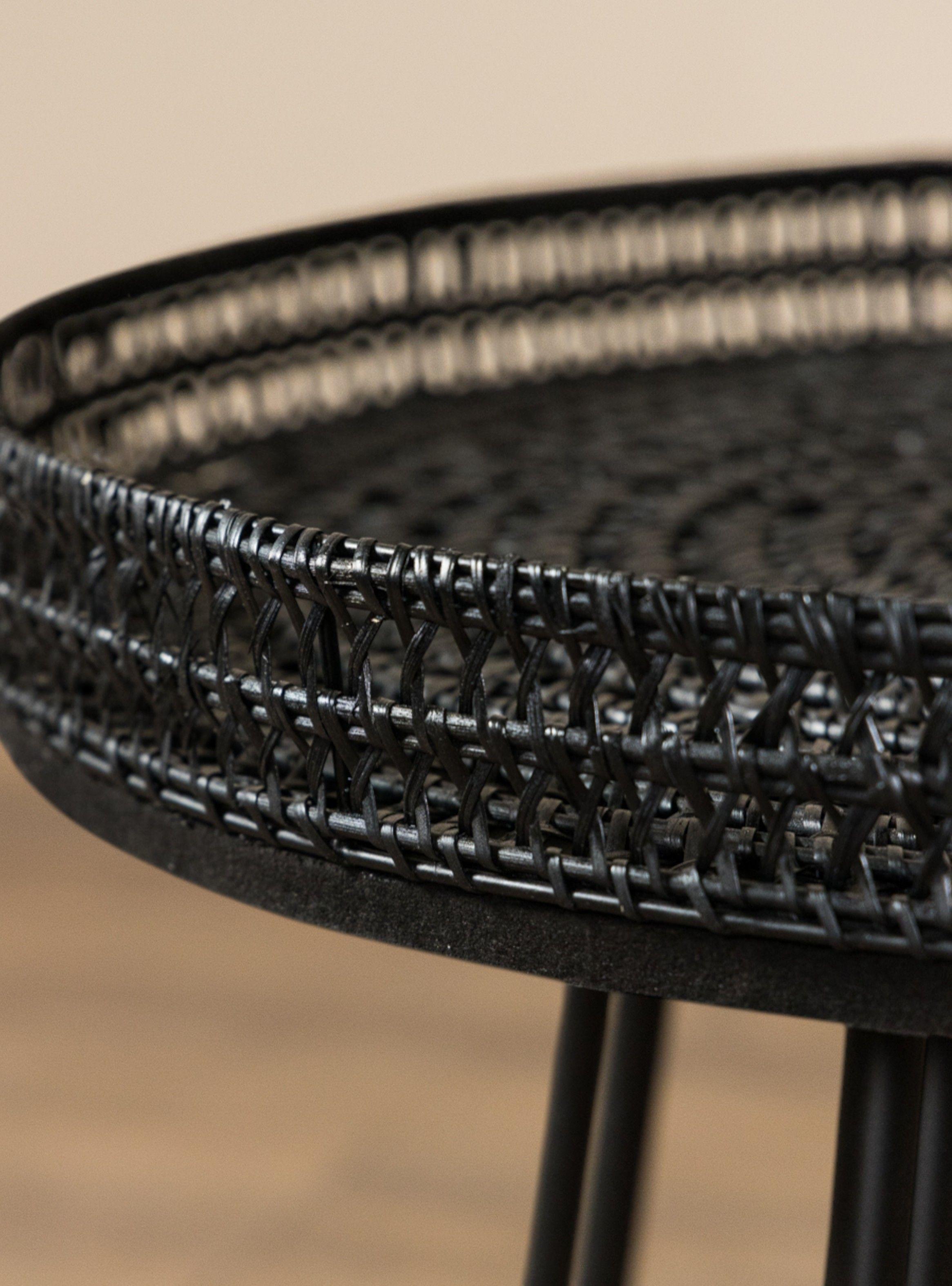 Mesa Rattan Metal Negro Amoblé-4