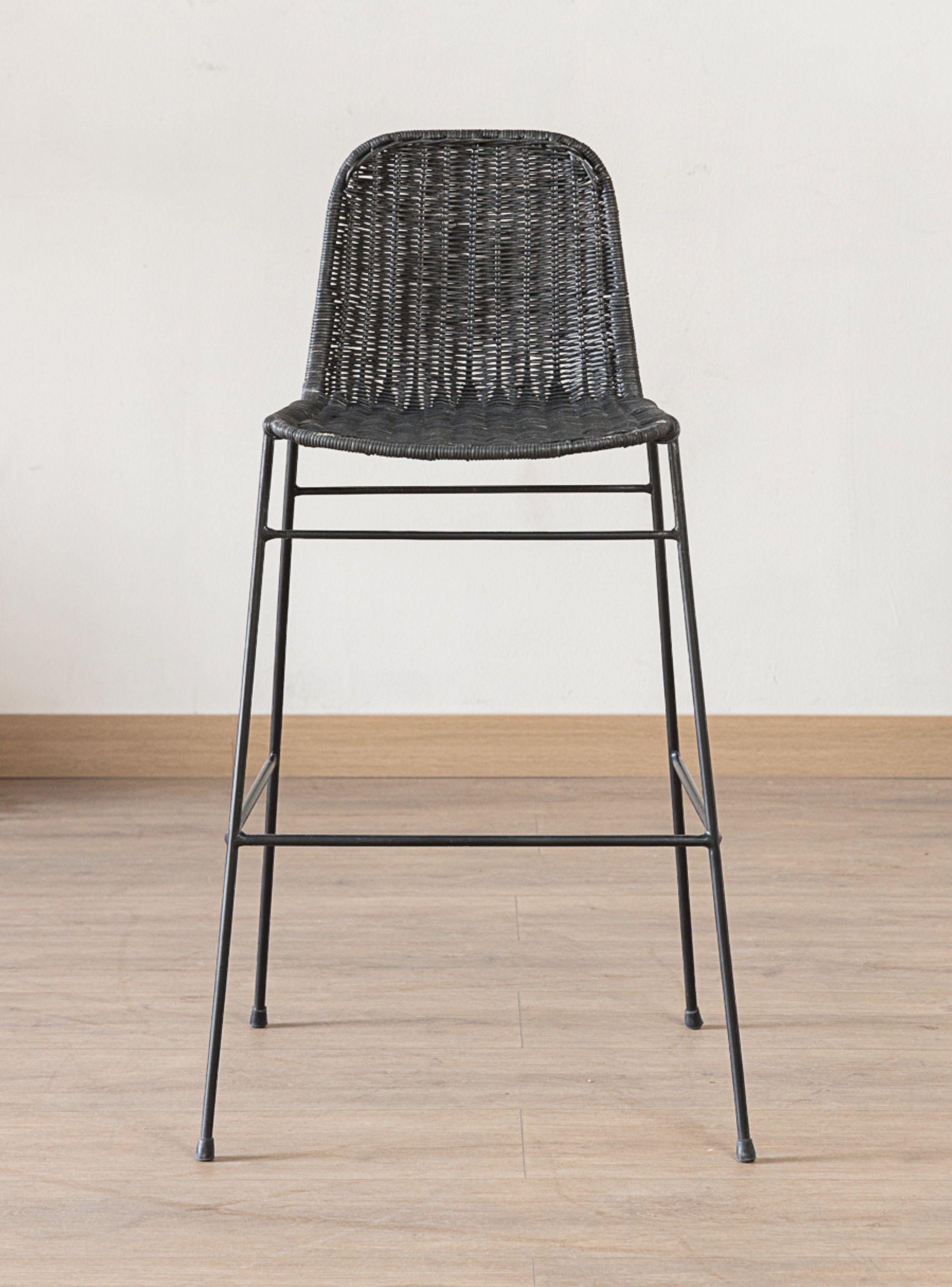 Taburete Alabama Negro Alto N-2