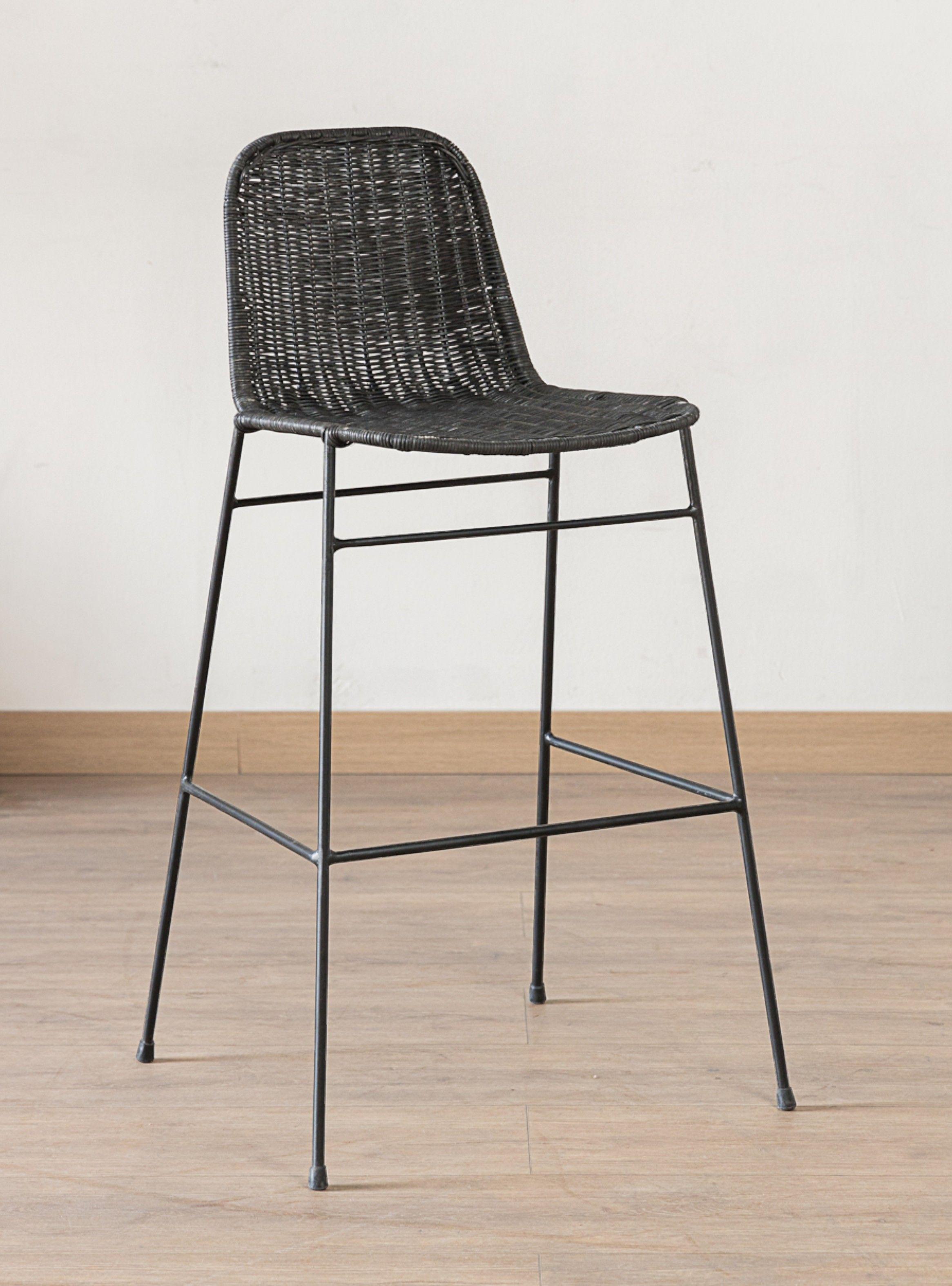 Taburete Alabama Negro Alto N-3