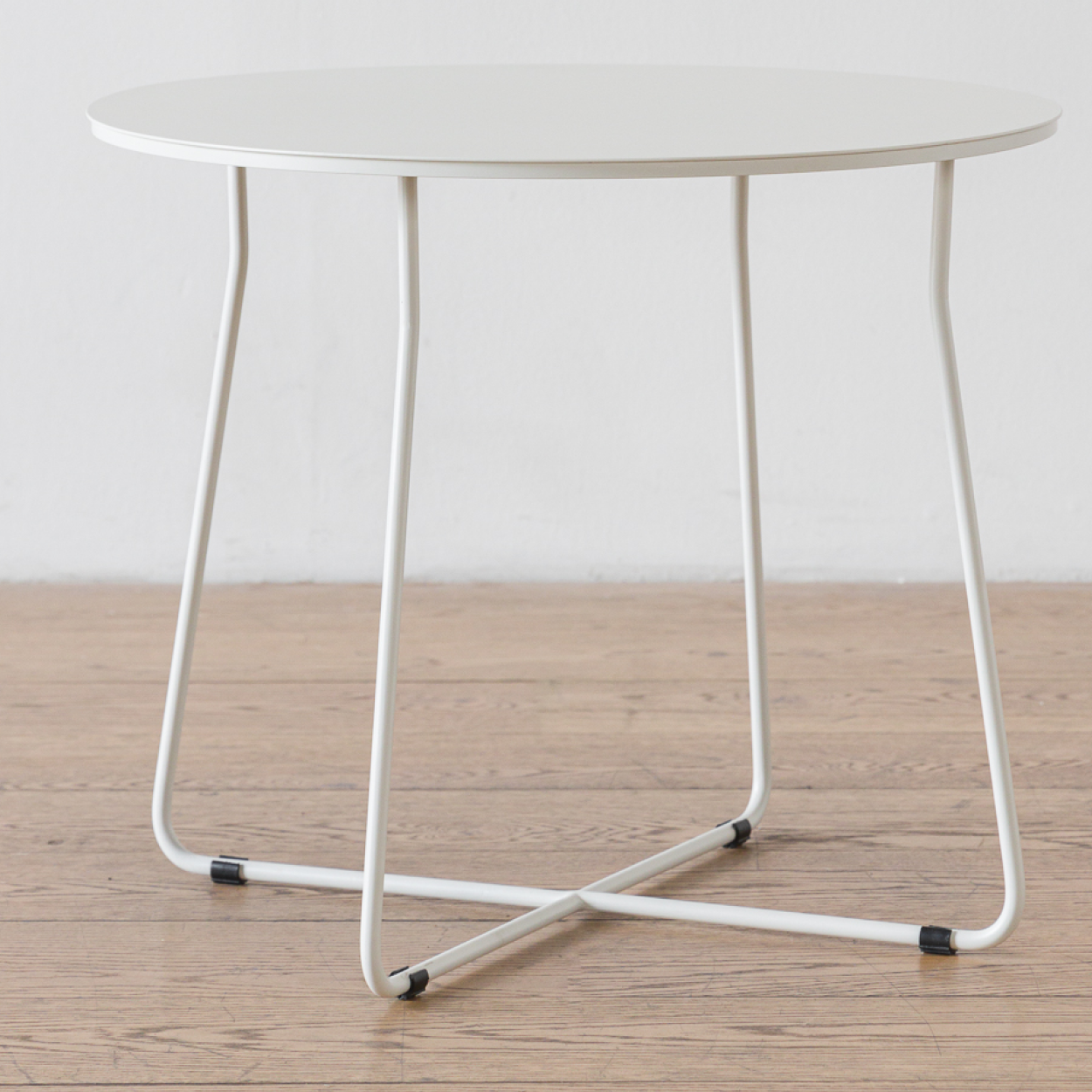 Mesa Lateral Marchena Circular Metal Blanca V-9