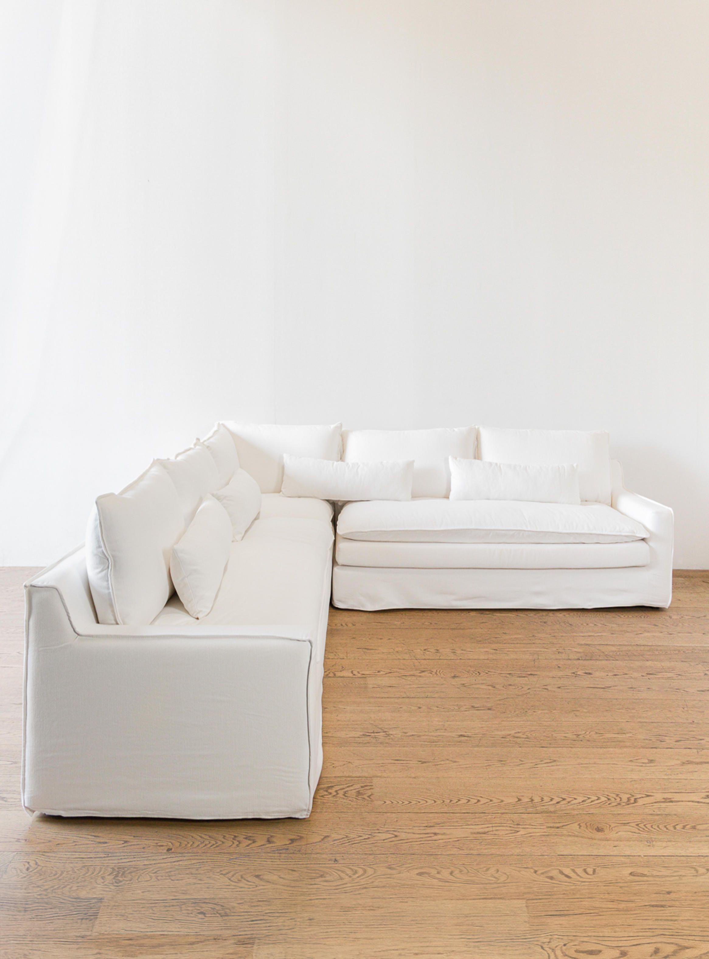 Sofa seccional Angostura Lino Blanco V-4