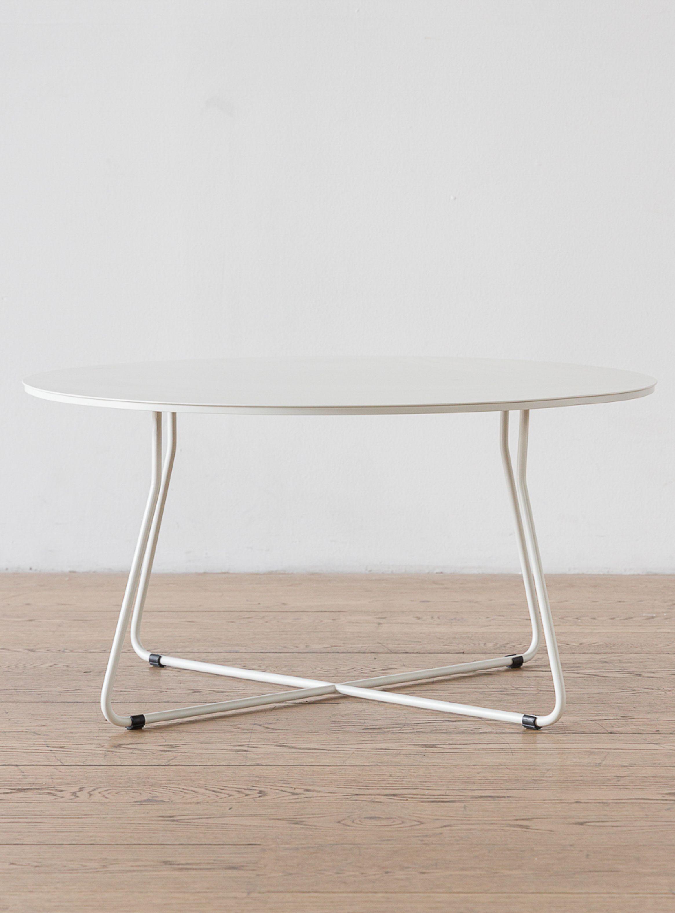Mesa De Centro Marchena Circular Metal Blanca V-3