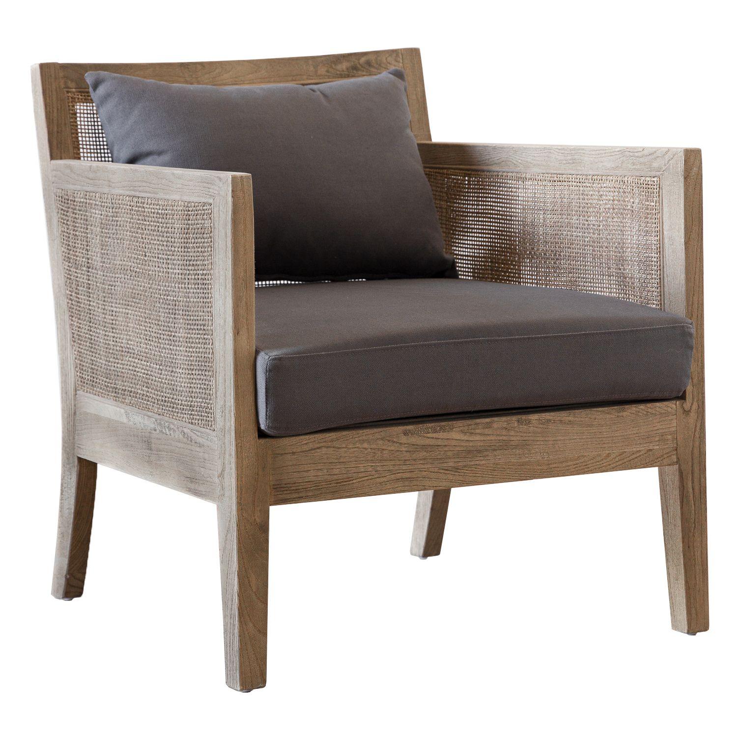 Poltrona Rafia Canvas Gris-0