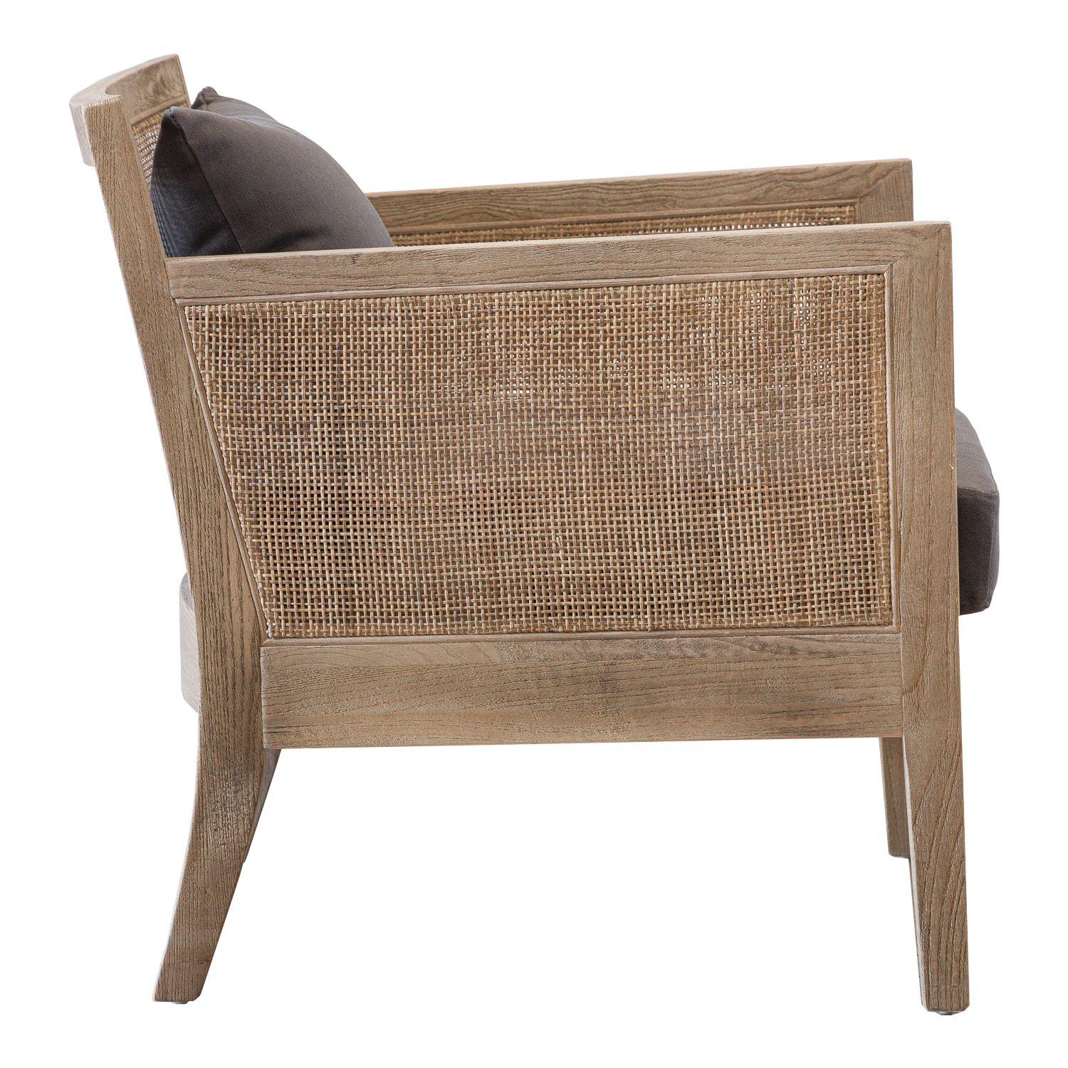 Poltrona Rafia Canvas Gris-1