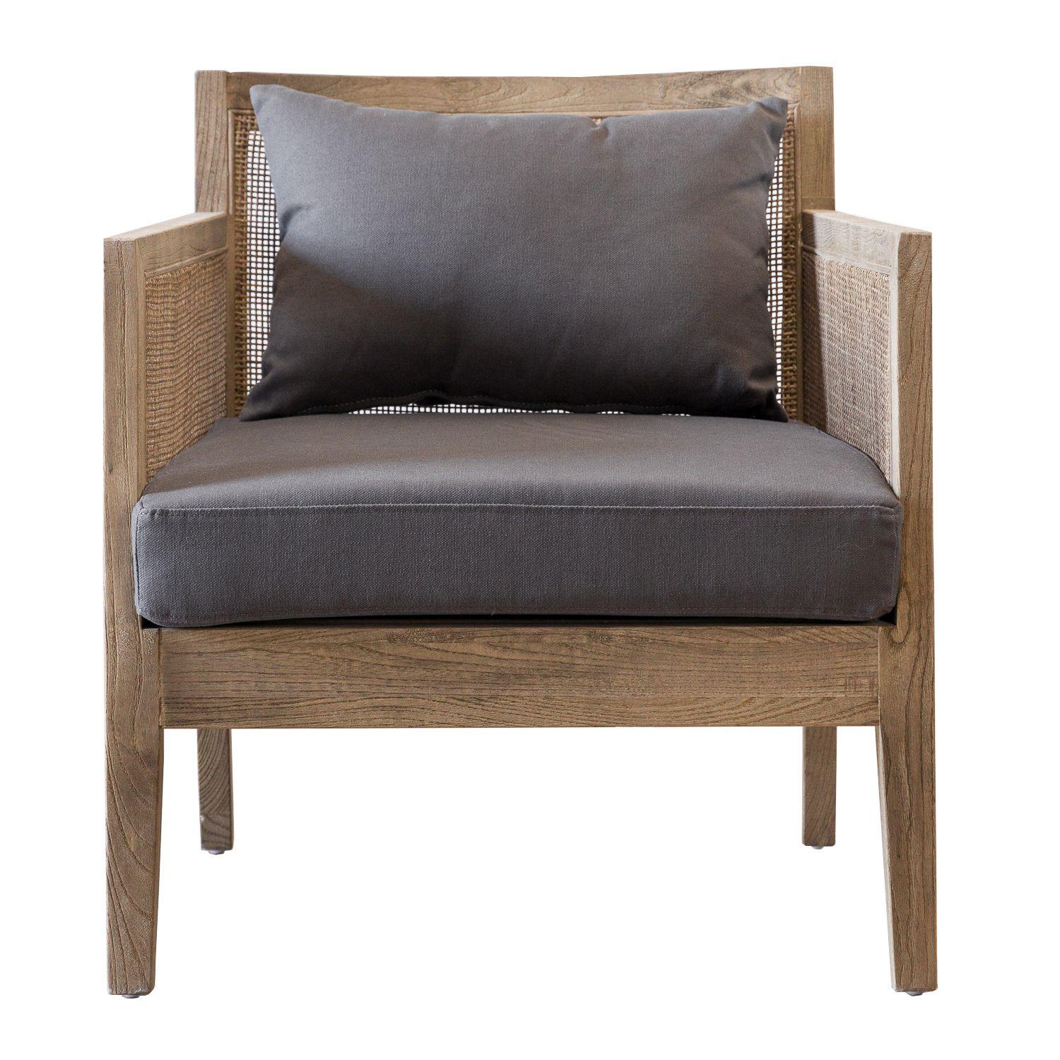 Poltrona Rafia Canvas Gris-3