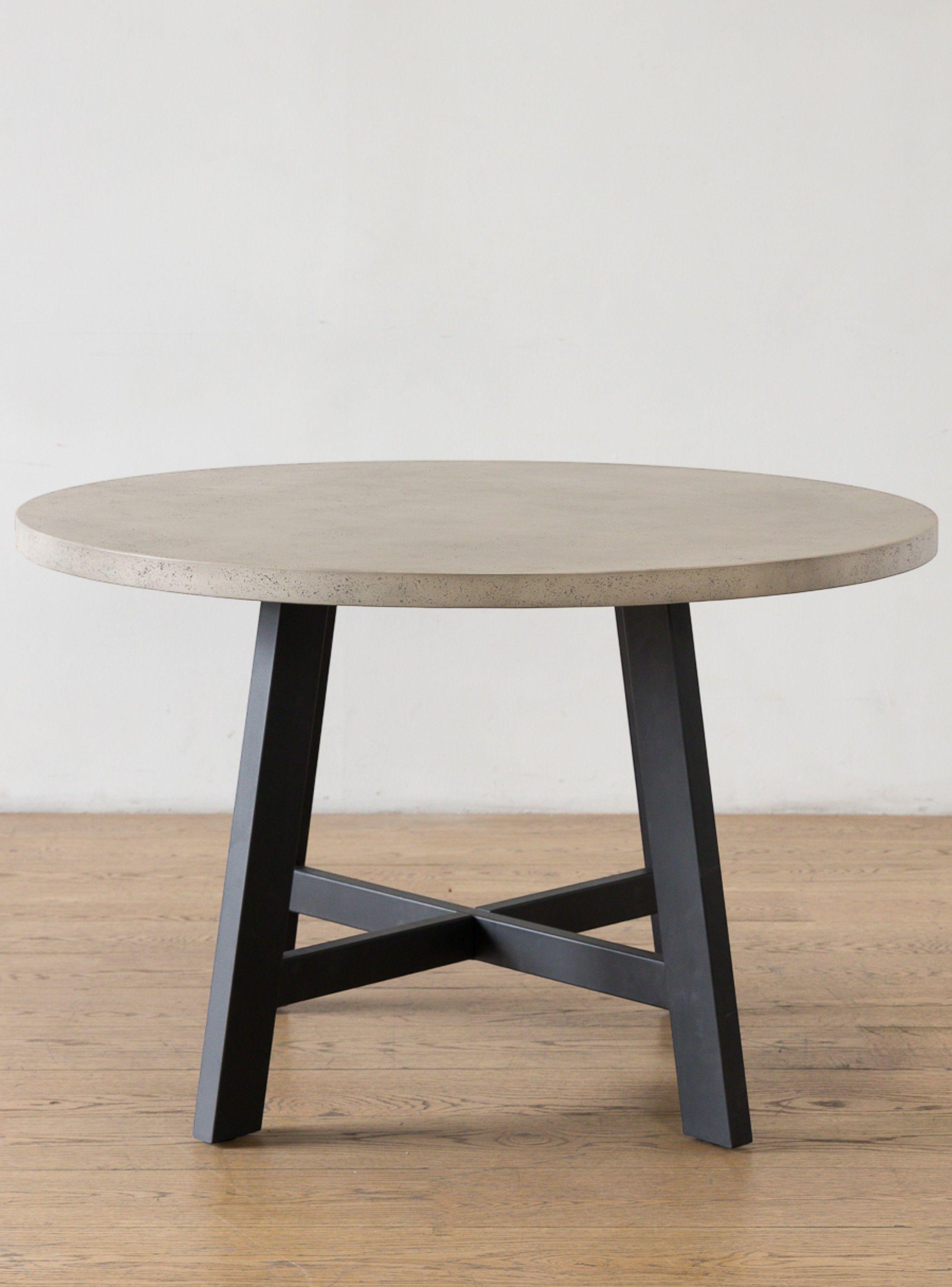Mesa De Comedor Dublin Cemento Redonda 120-2