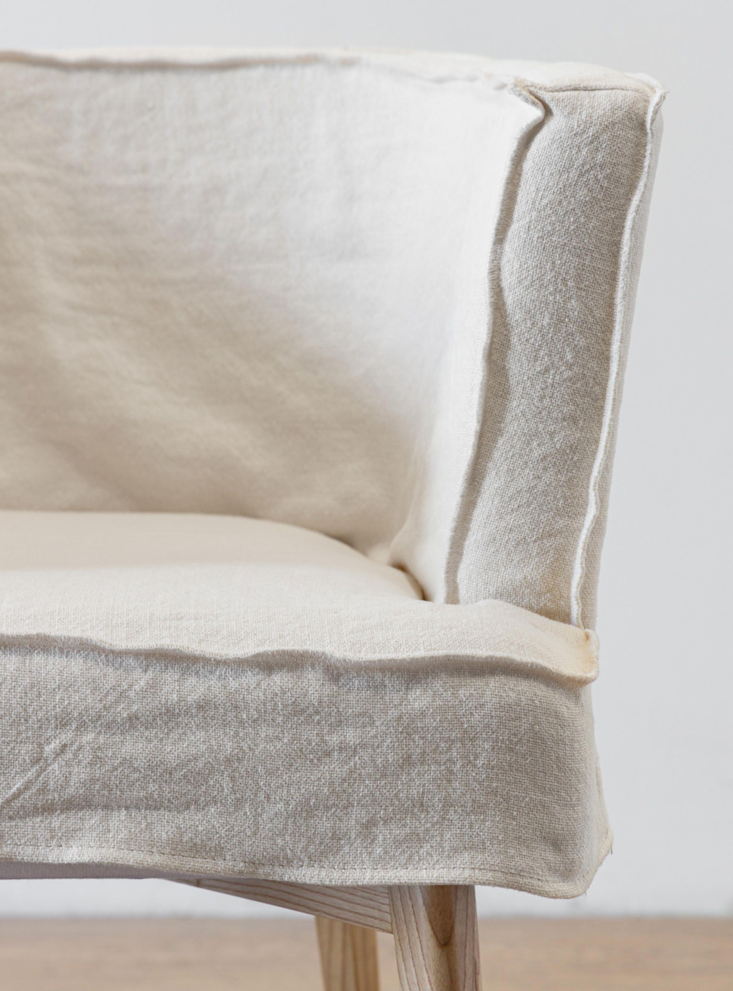 Poltrona Pamplona Lino Blanco-3