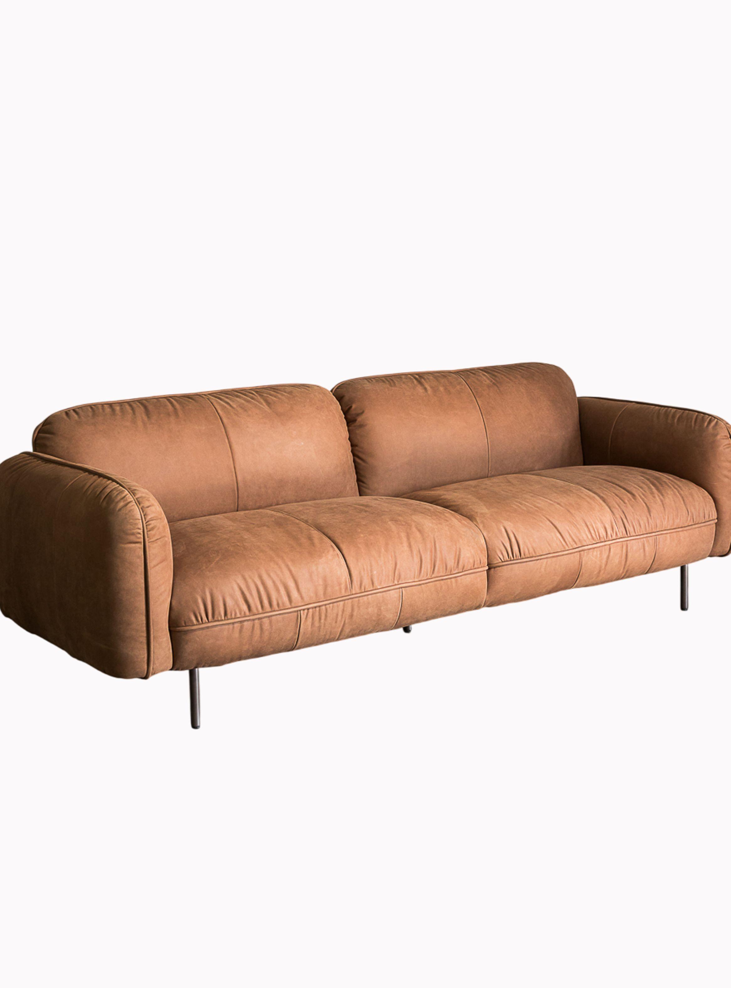 Sofa Calgary Amoble Cuero Café-2