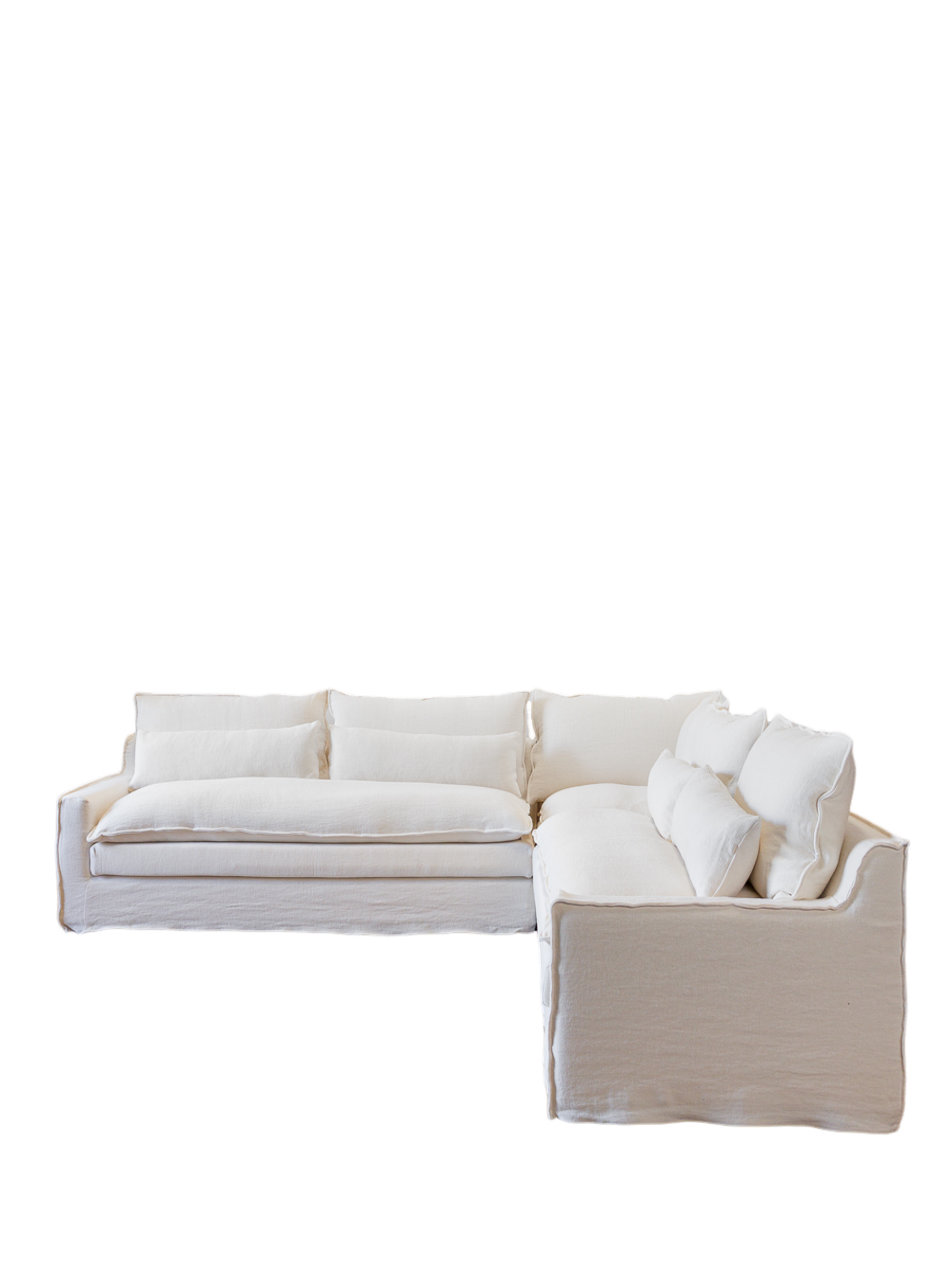 Sofa seccional Angostura Lino Blanco-0