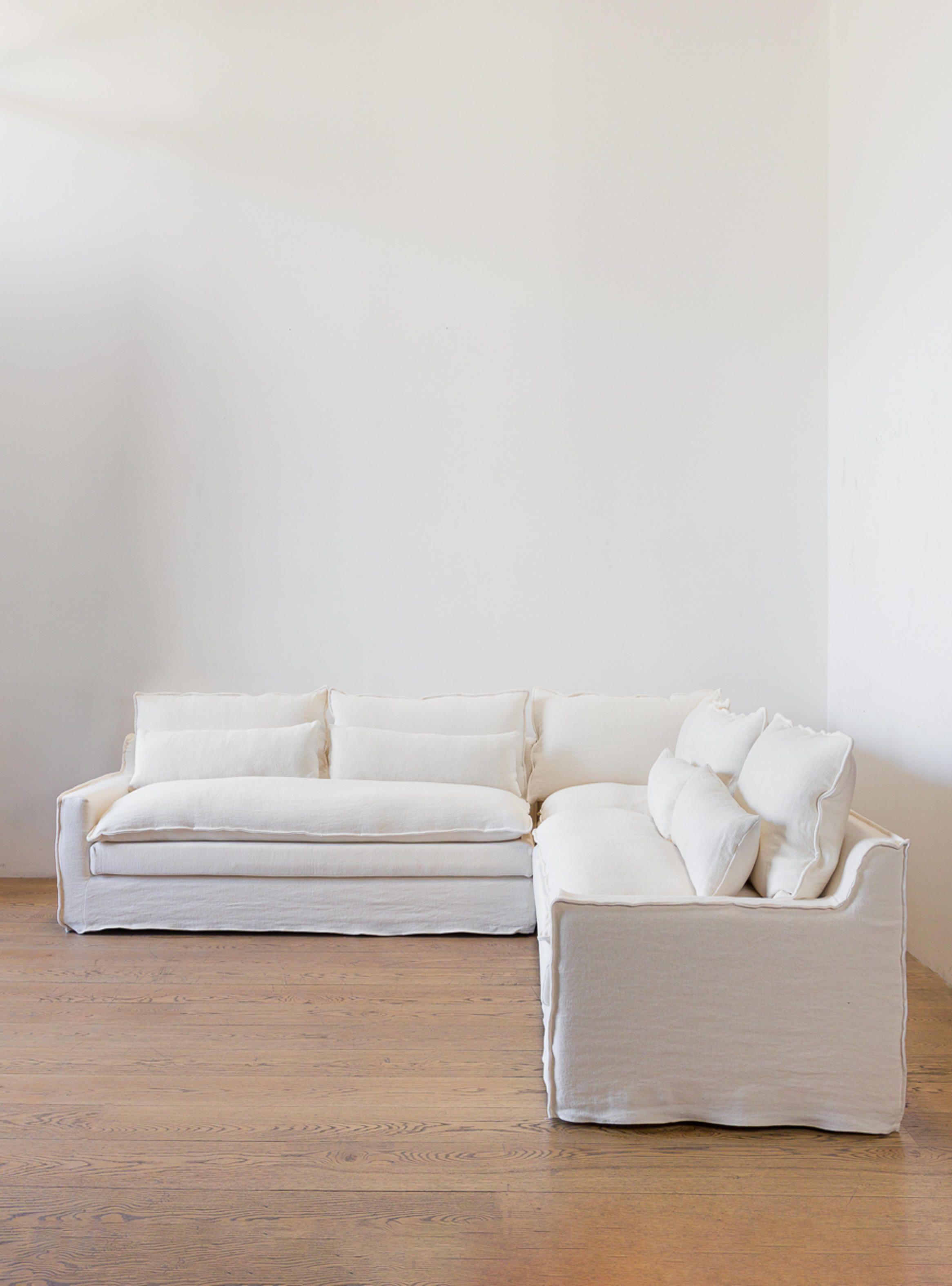Sofa seccional Angostura Lino Blanco-5