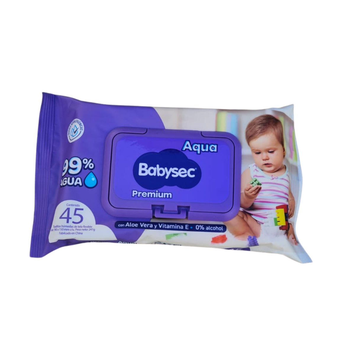 1 paquete de Toallitas Humedas Babysec Aloe Vera 45u-2
