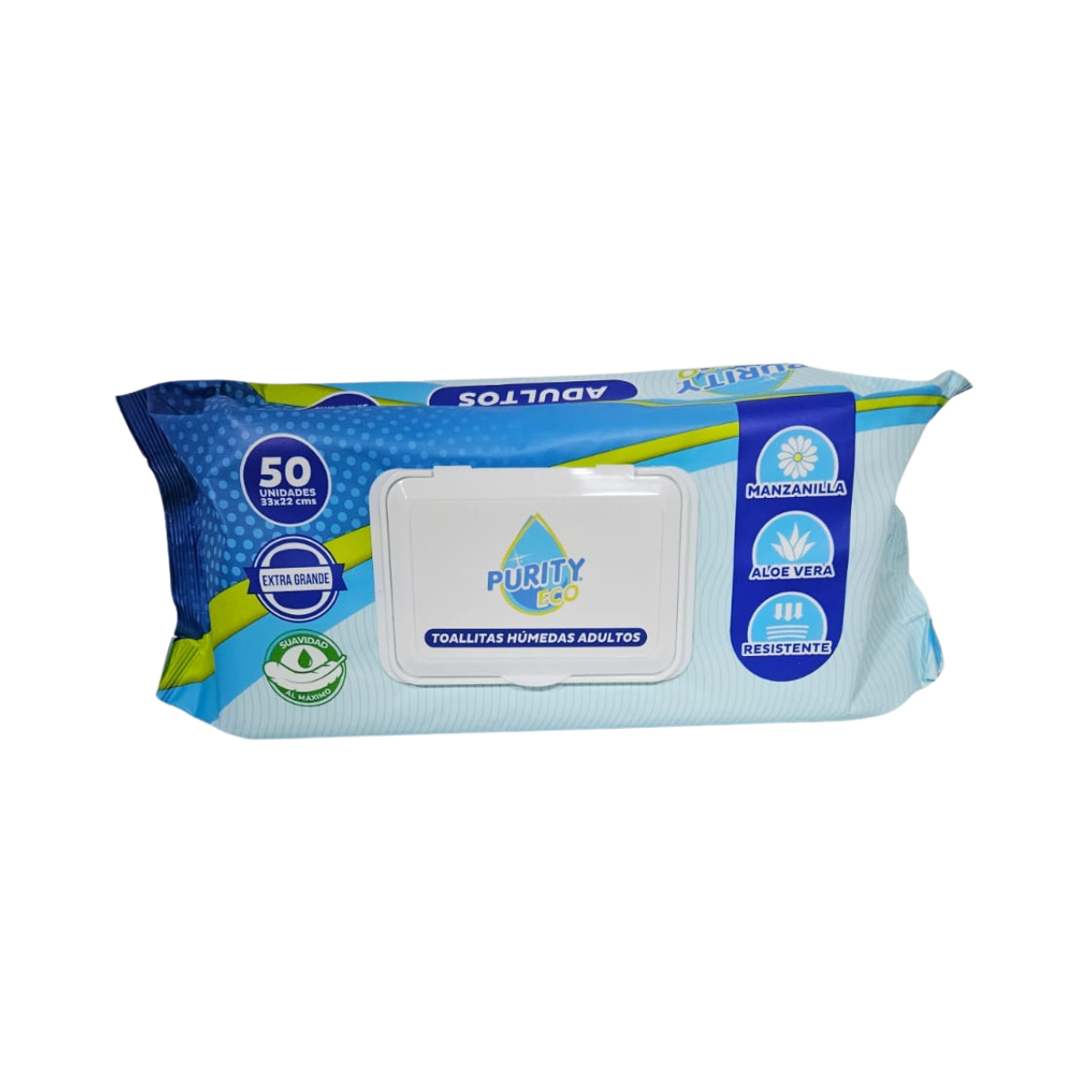 Pack 24 Toallitas Humedas Adulto Purity 50 Un Extra Grande-1