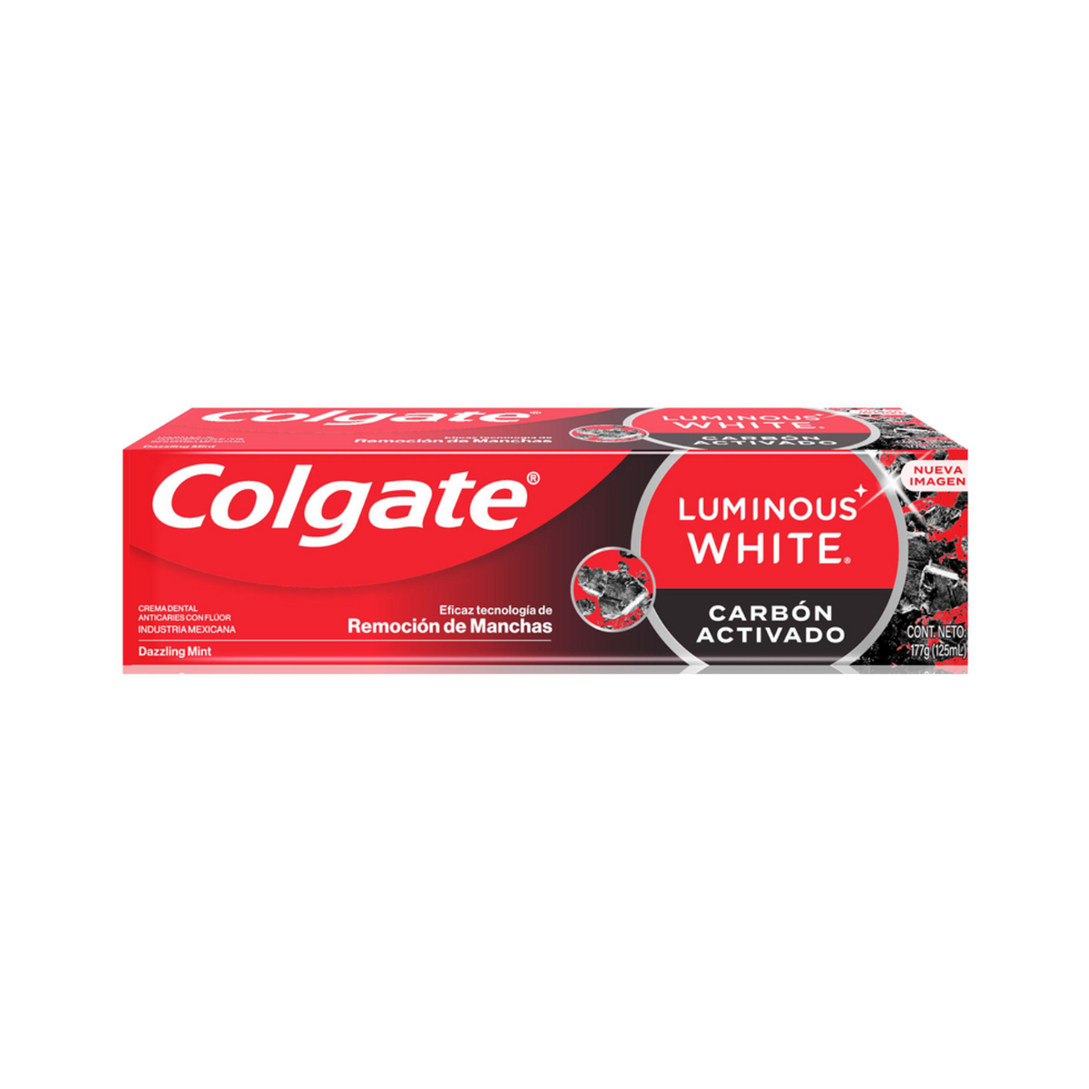 Pack 12 Pasta Dental Colgate Luminous White Carb n Activado 70 g-1
