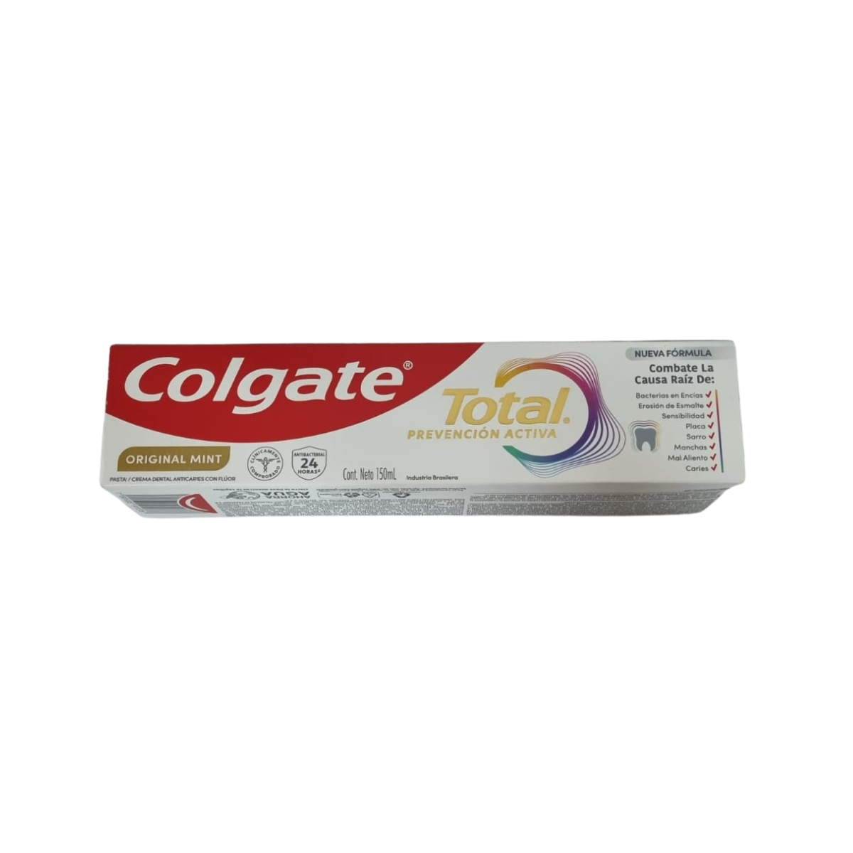 Pack 8 Pastas Dentales Colgate Total Prevenci n Activa Original Mint 150 ml-1