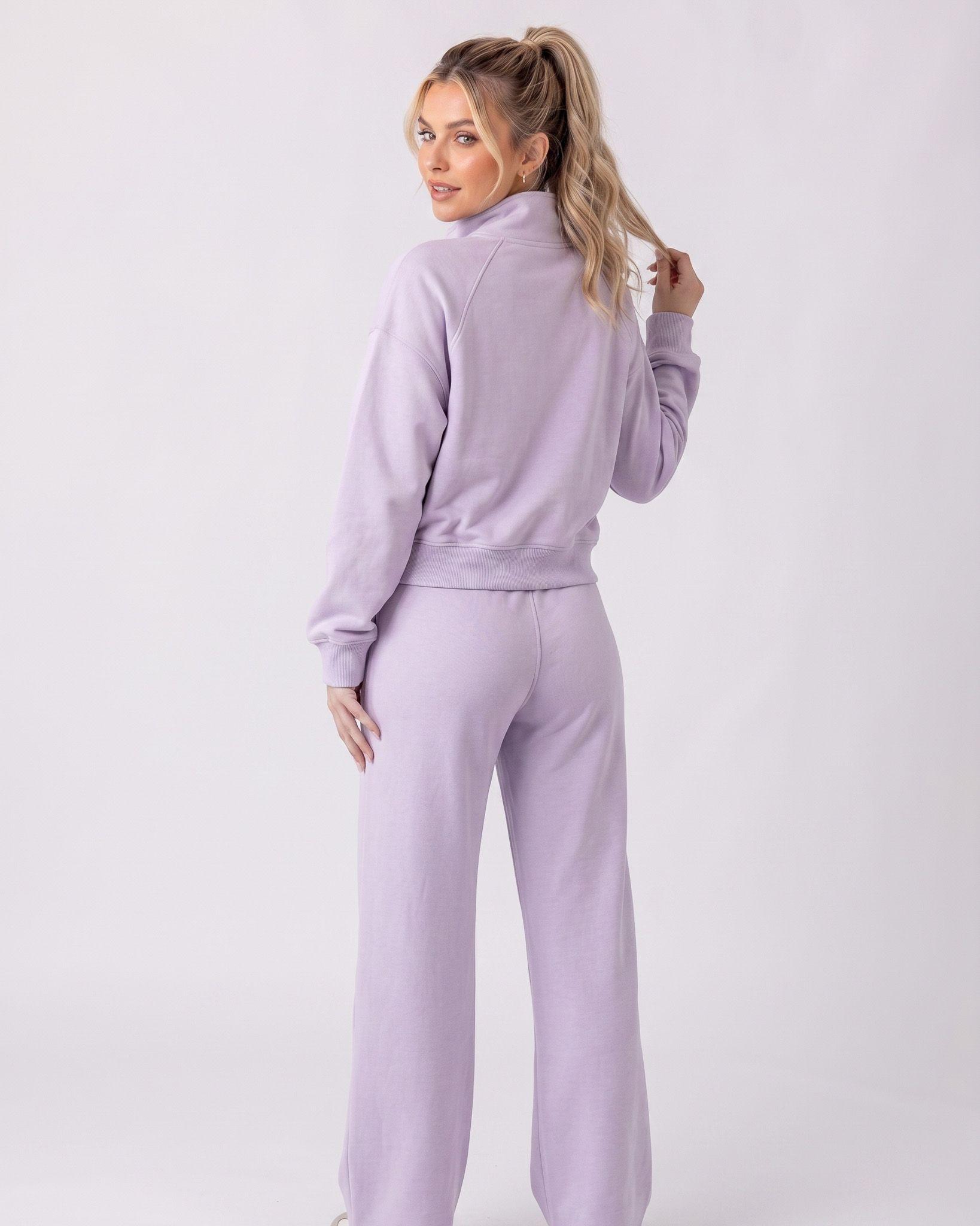 Conjunto Mujer Palazzo Y Poleron Crop Medio Cierre-2